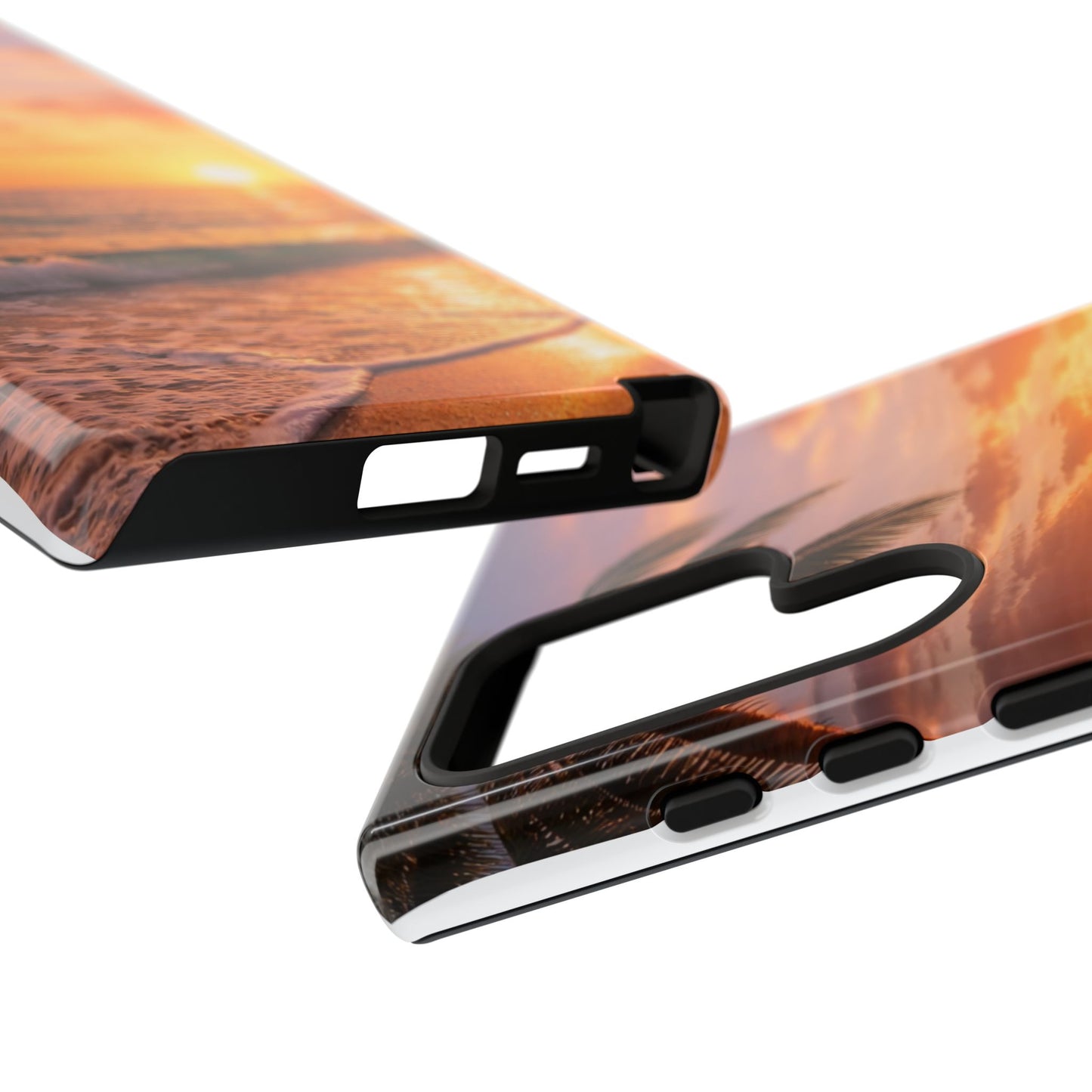 Golden Hour Beach Case — Tropical Palm Sunset Protective Case