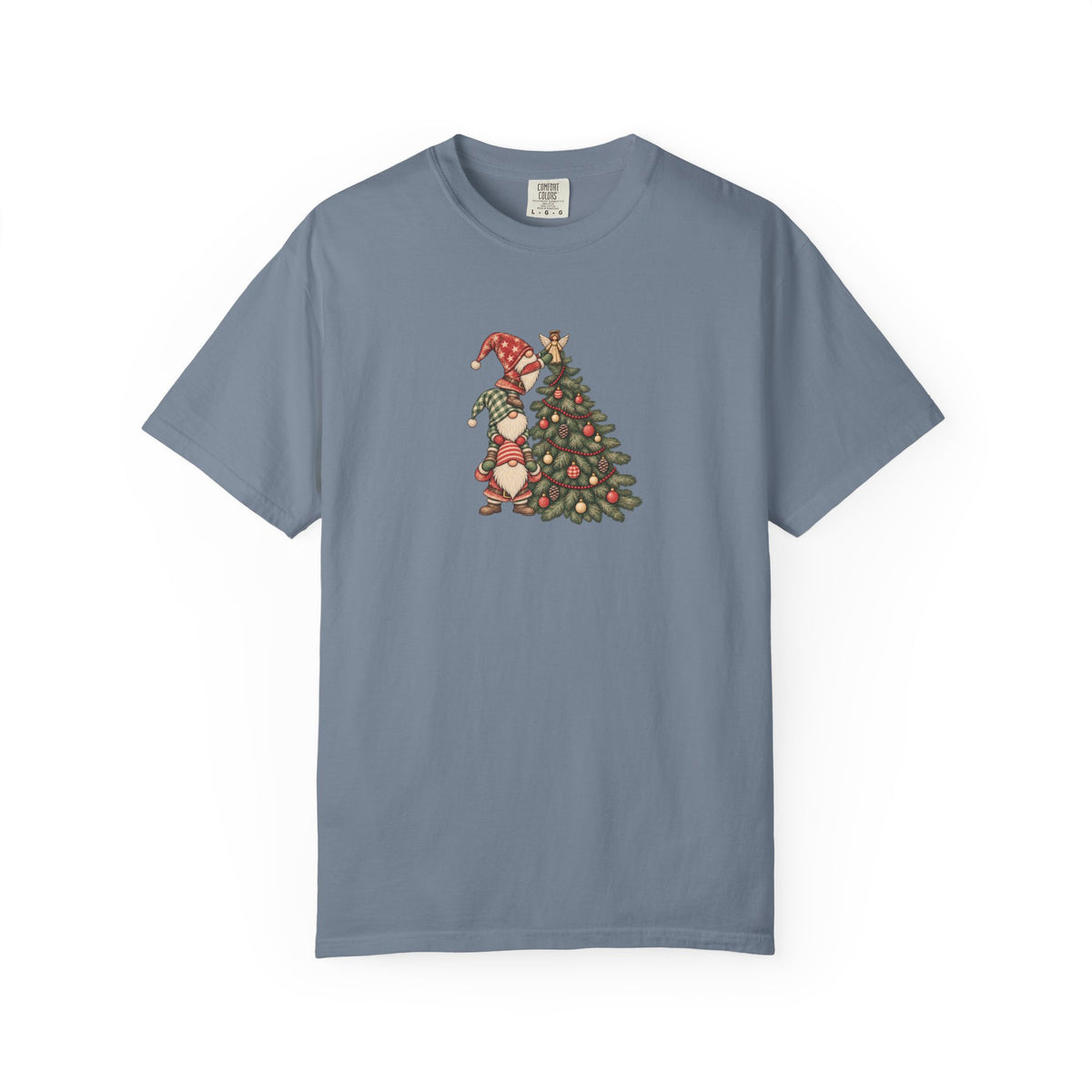Christmas Gnome Graphic Tee | Cute Holiday Comfort Colors Shirt