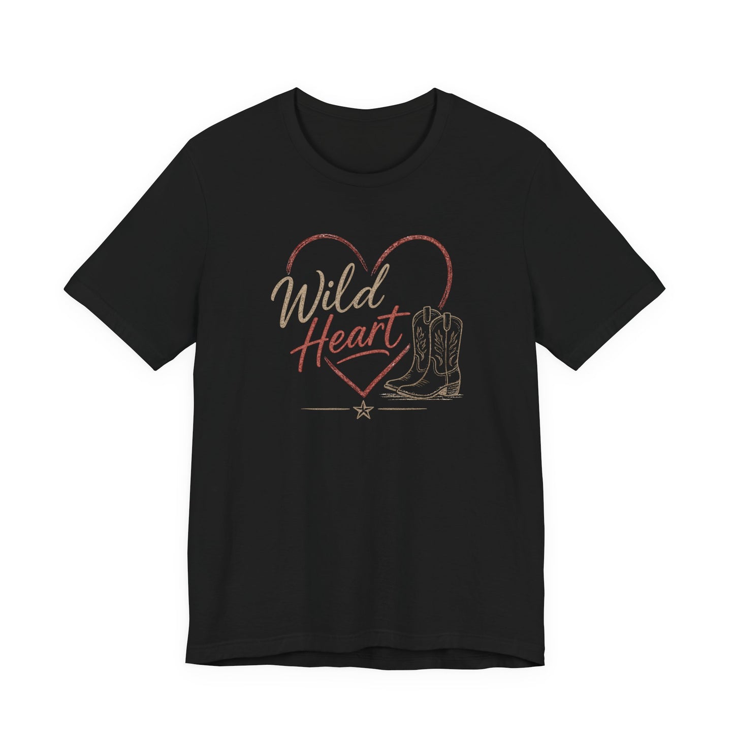 Wild Heart Cowboy Boots Graphic Tee | Western Graphic Shirt | Country Concert Outfit | Cowgirl Style Tee