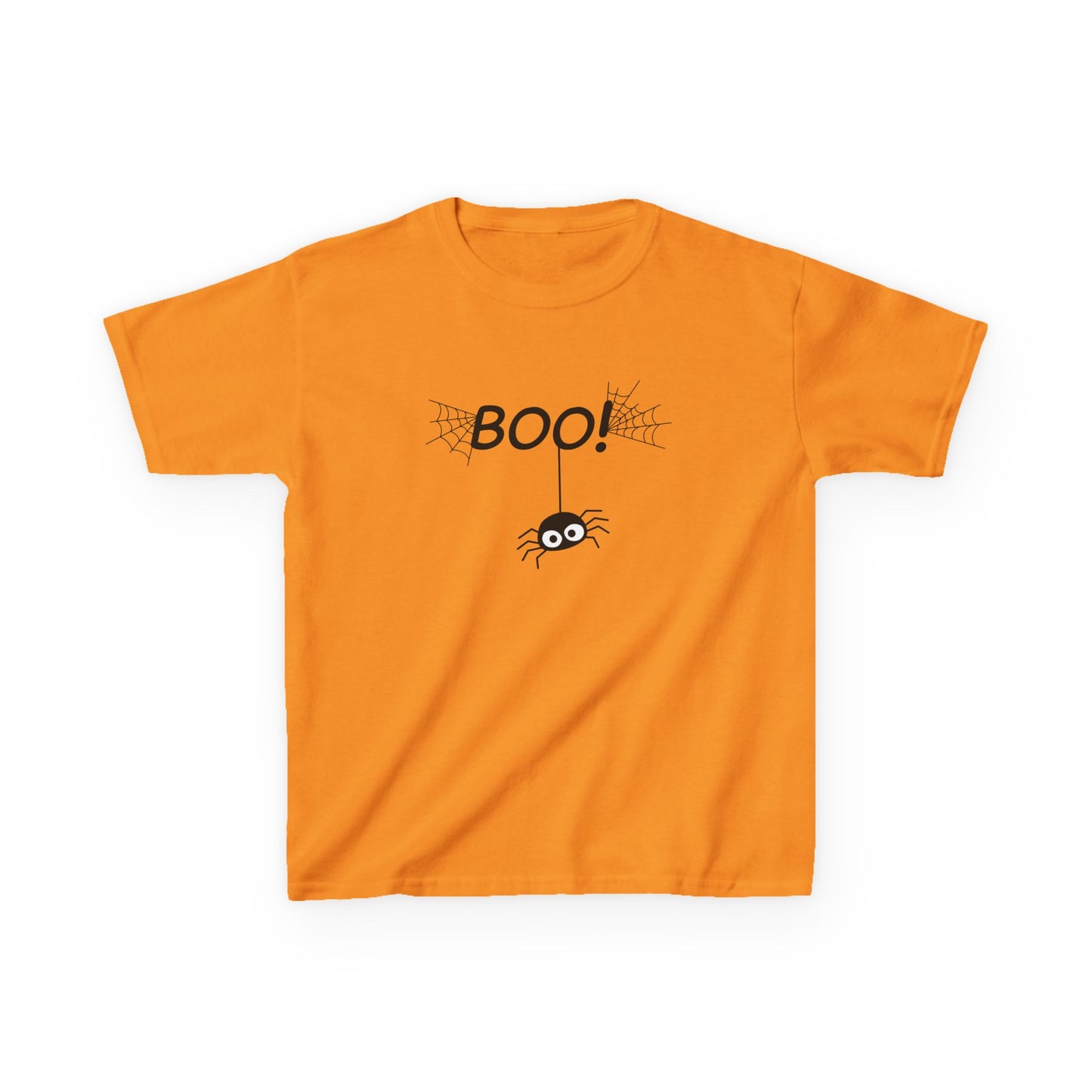 Boo Spider Kids T-Shirt | Cute Halloween Spider Youth Graphic Tee for Boys & Girls