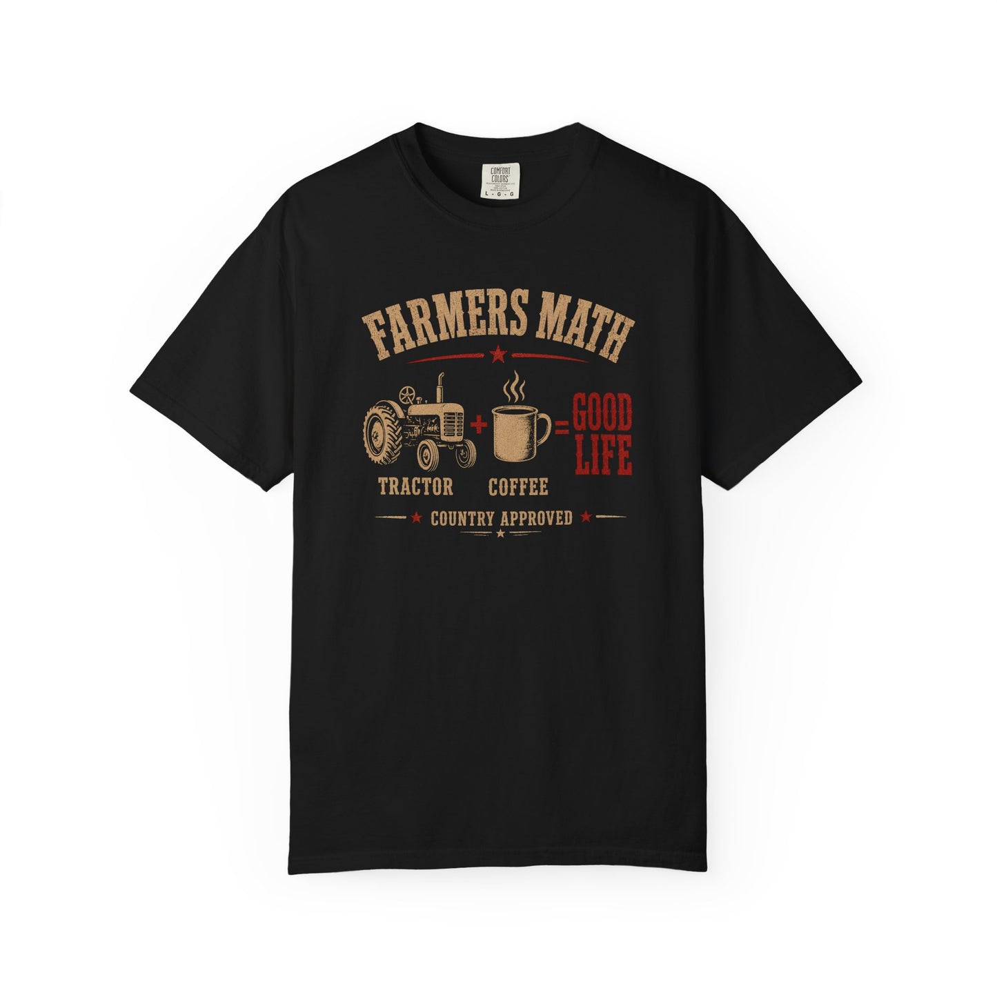 Funny western shirt with farmer math design in black