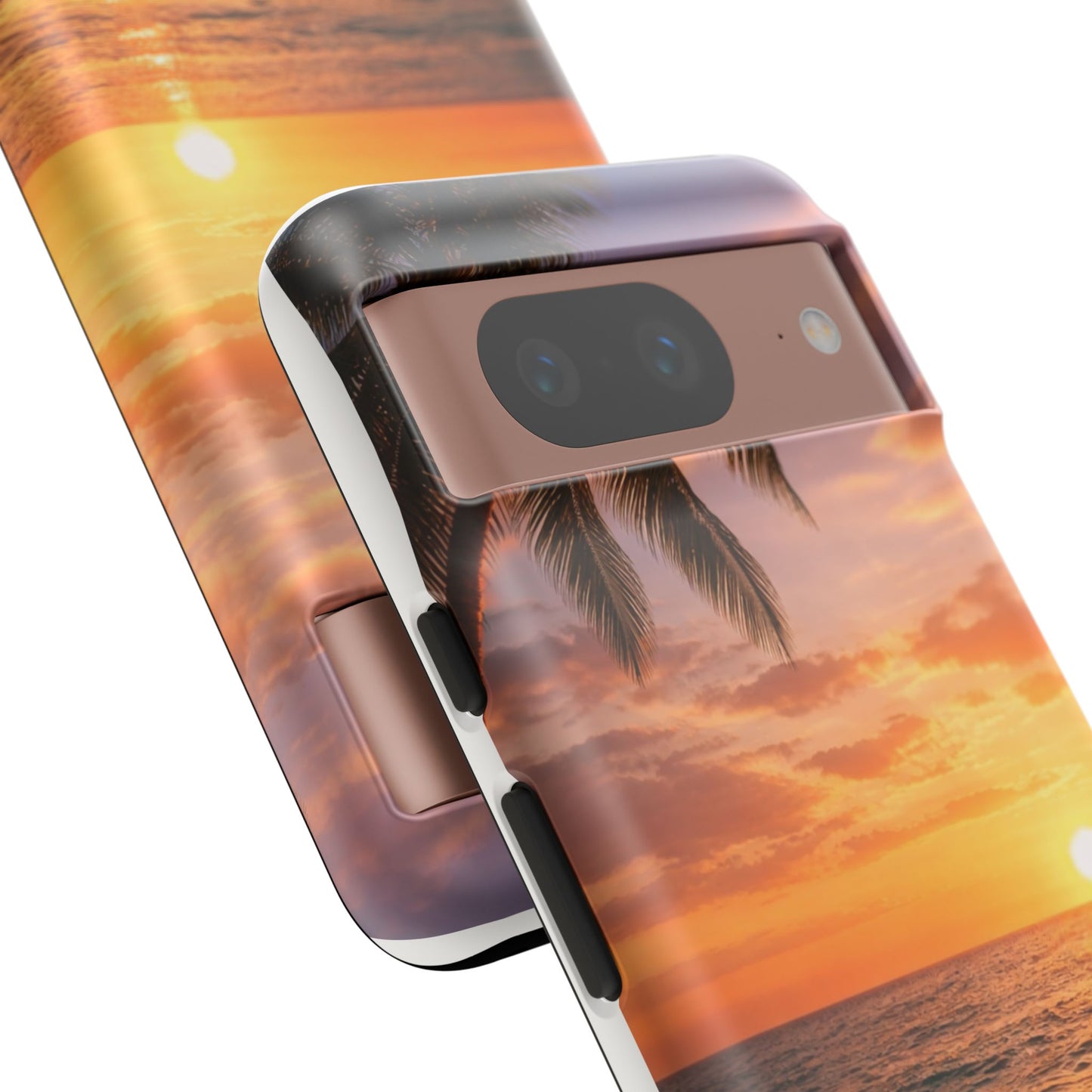 Golden Hour Beach Case — Tropical Palm Sunset Protective Case