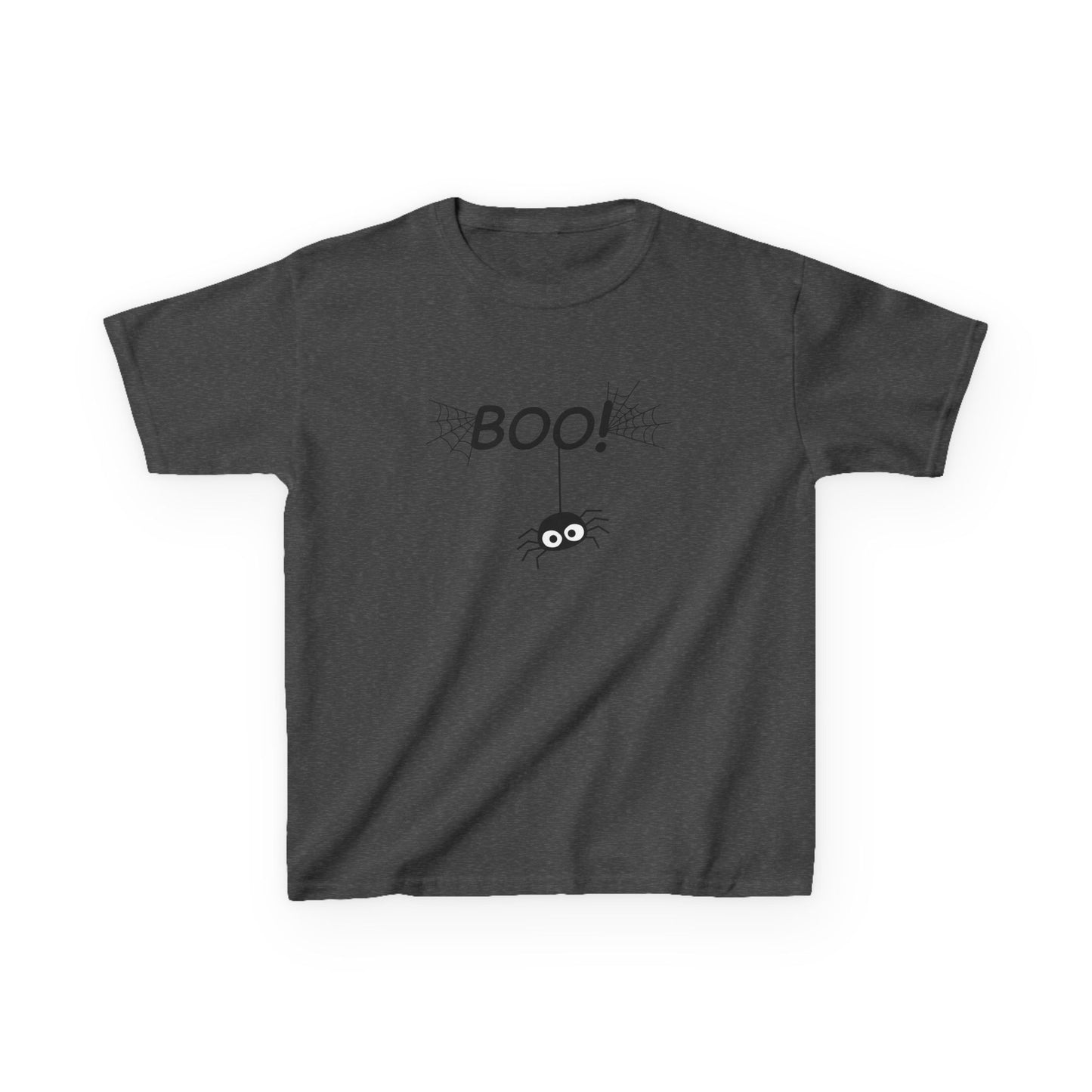 Boo Spider Kids T-Shirt | Cute Halloween Spider Youth Graphic Tee for Boys & Girls