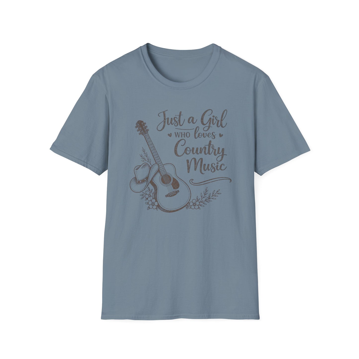 Wild Reed Apparel Just a Girl Who Loves Country Music Graphic Tee | Country Music Festival Shirt
