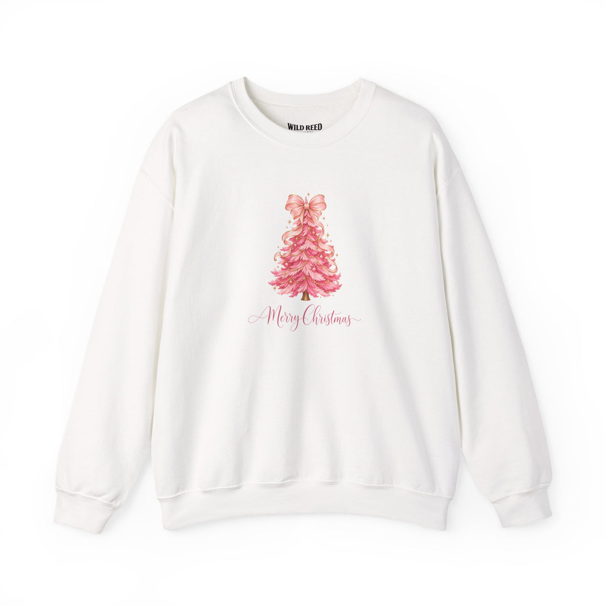 Pink Christmas Tree Sweatshirt | Merry Christmas Holiday Crewneck