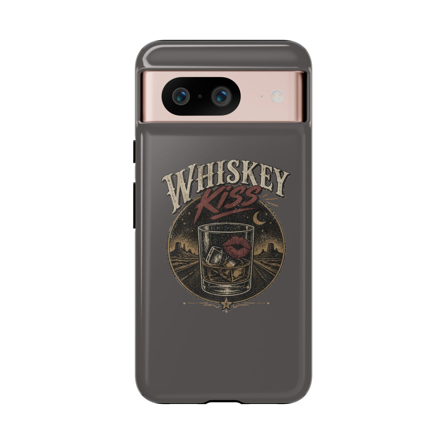 Whiskey Kiss Western Phone Case, Country iPhone & Samsung Case, Rustic Cowgirl or Cowboy Phone Case, Whiskey Lover Gift, Matte or Glossy
