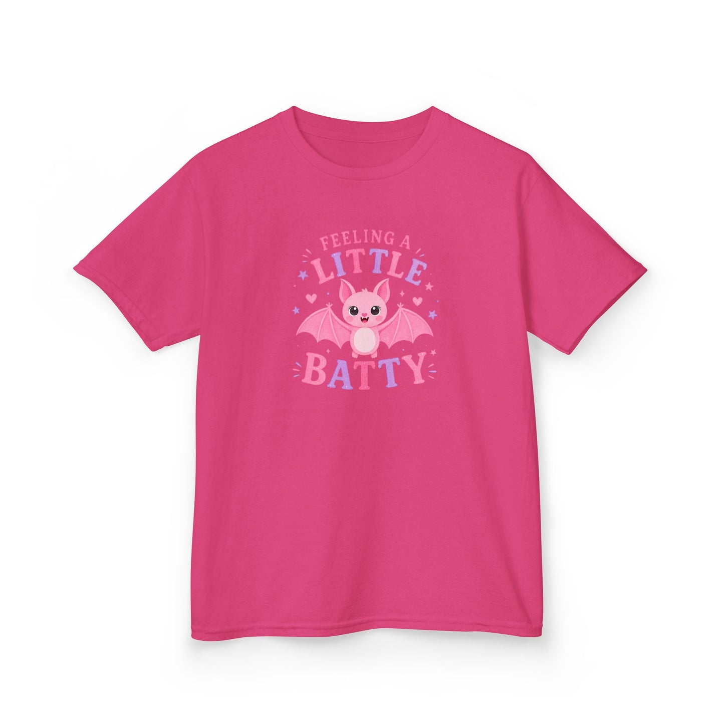 Feeling a Little Batty Pink Kids Halloween T-Shirt