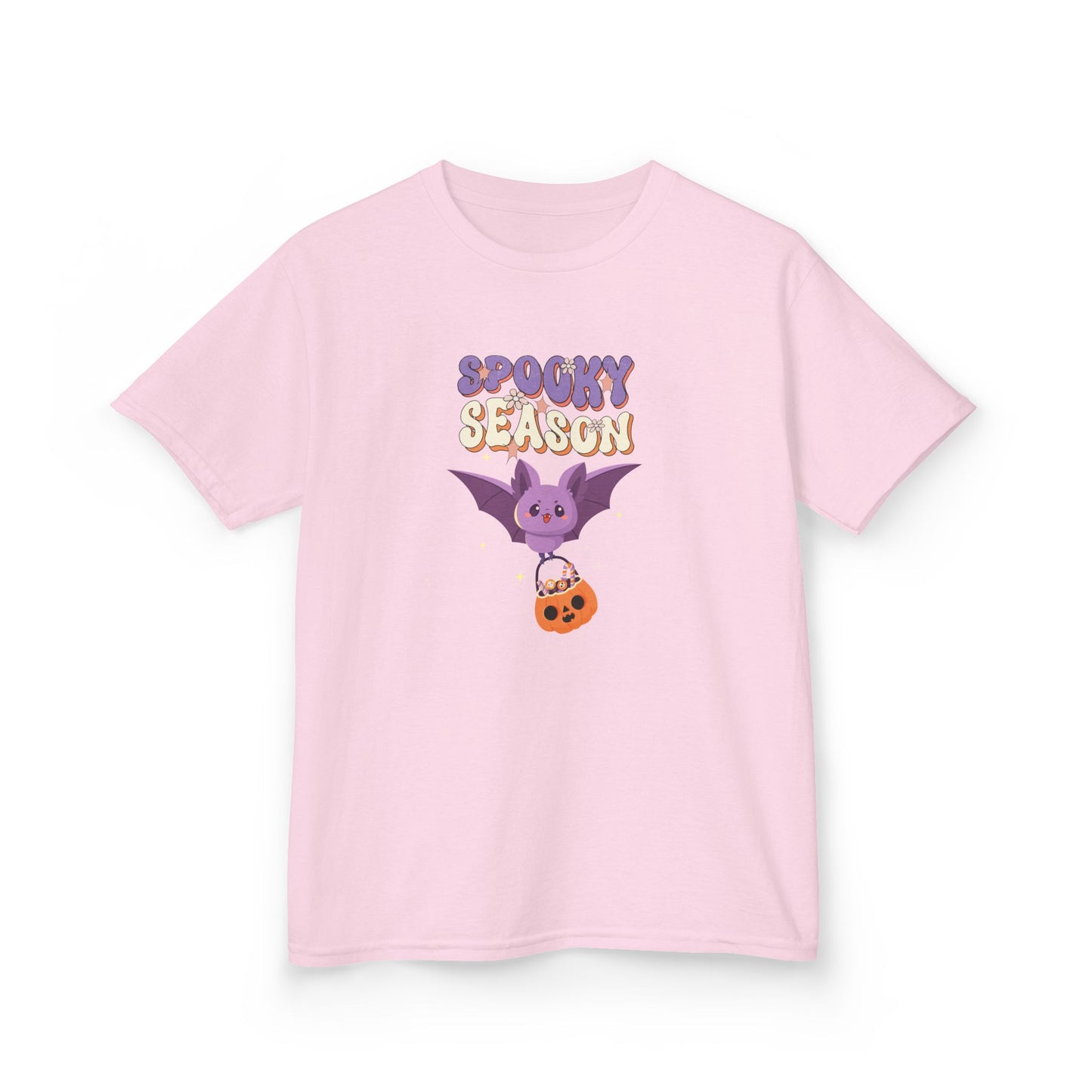 Spooky Season Bat Kids T-Shirt | Cute Halloween Youth Graphic Tee for Boys & Girls