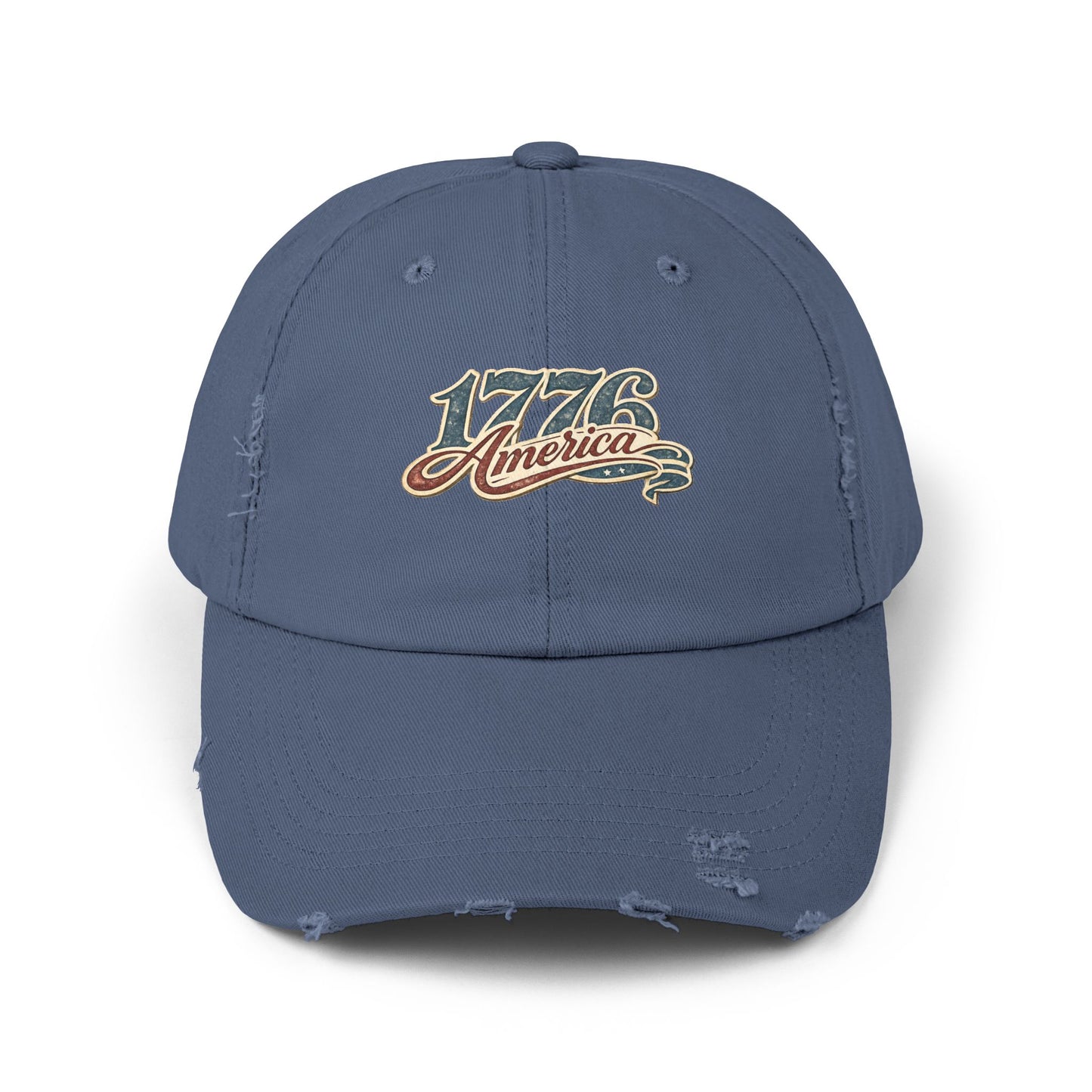America 1776 Distressed Cap • Patriotic Vintage Hat • Americana Baseball Cap • Unisex Graphic Hat