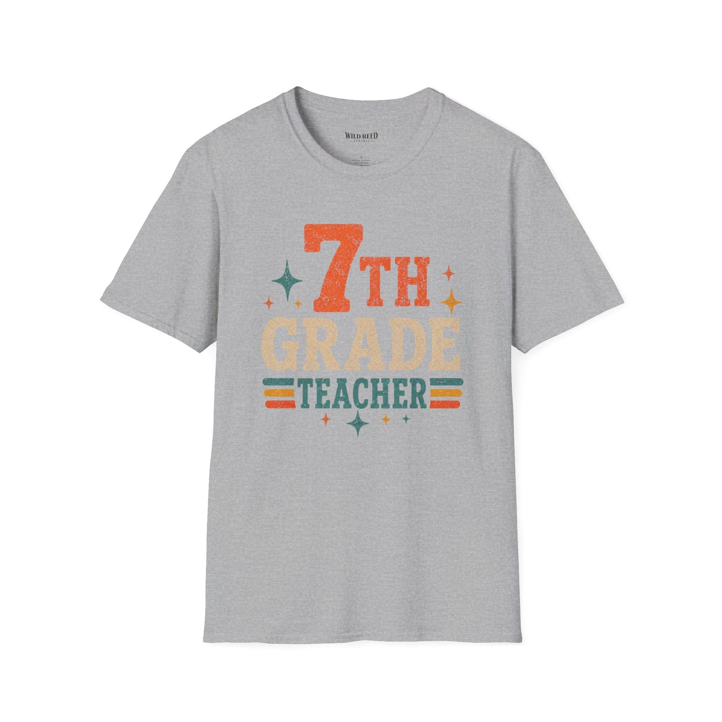 7th Grade Teacher Shirt | Back to School Teacher Tee | Retro Grade Level Graphic T-Shirt