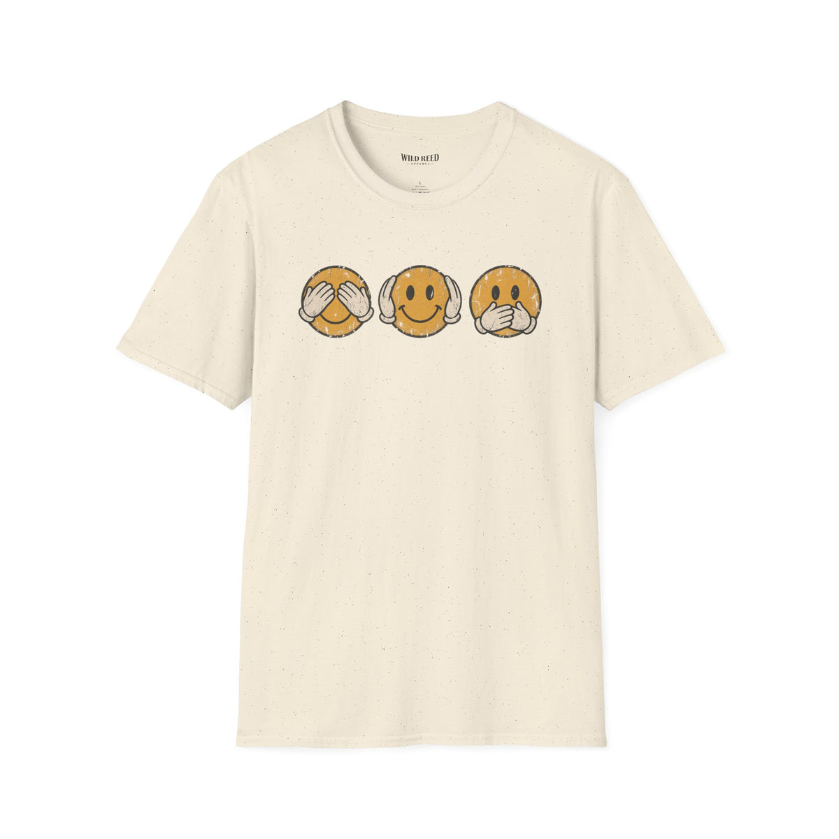 See No Evil Emoji Graphic Tee | Retro Smiley Face T-Shirt
