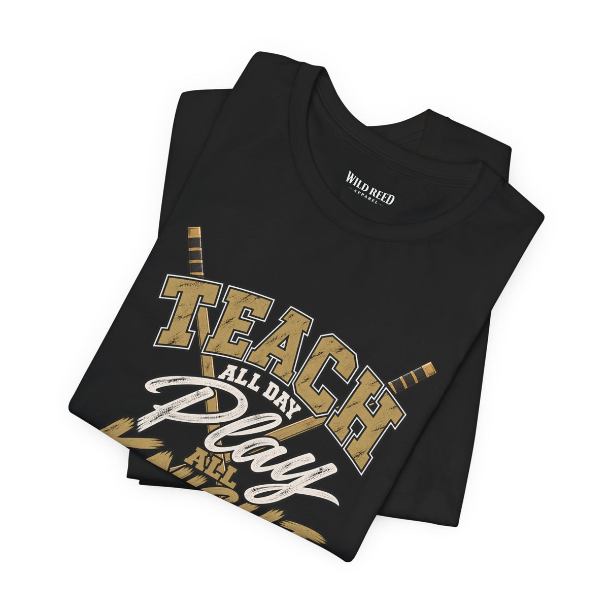 Teach All Day Play All Knight Shirt, Teacher Hockey Tee, Funny Teacher Shirt, Bella Canvas 3001, Teacher Gift, Wild Reed Apparel