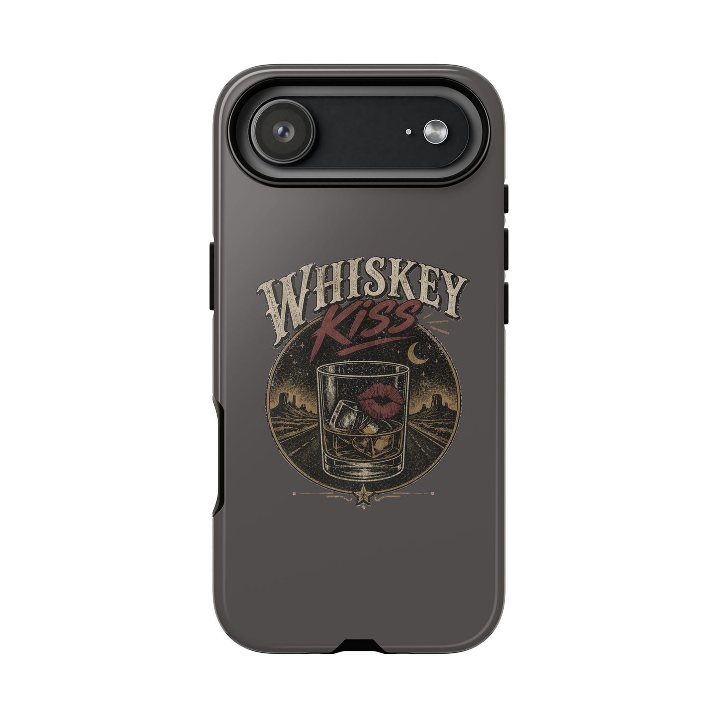 Whiskey Kiss Western Phone Case, Country iPhone & Samsung Case, Rustic Cowgirl or Cowboy Phone Case, Whiskey Lover Gift, Matte or Glossy