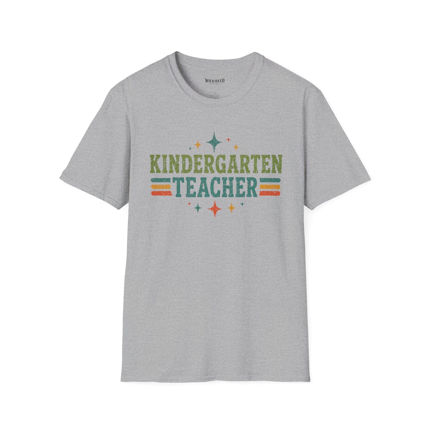 Kindergarten Teacher Shirt | Back to School Teacher Tee | Retro Grade Level Graphic T-Shirt