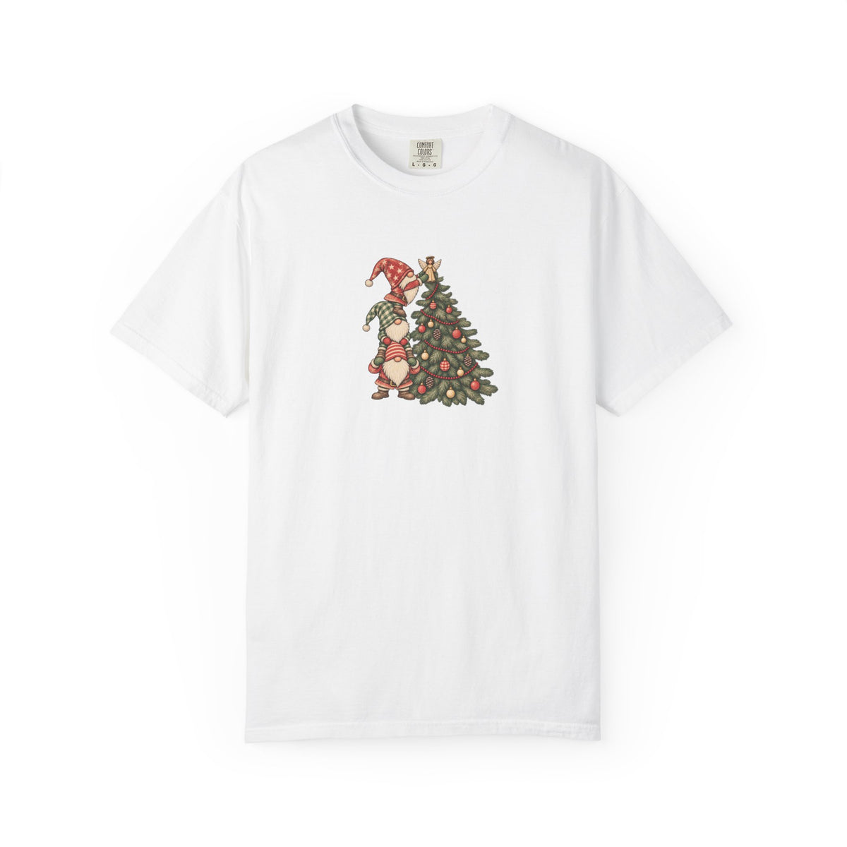 Christmas Gnome Graphic Tee | Cute Holiday Comfort Colors Shirt