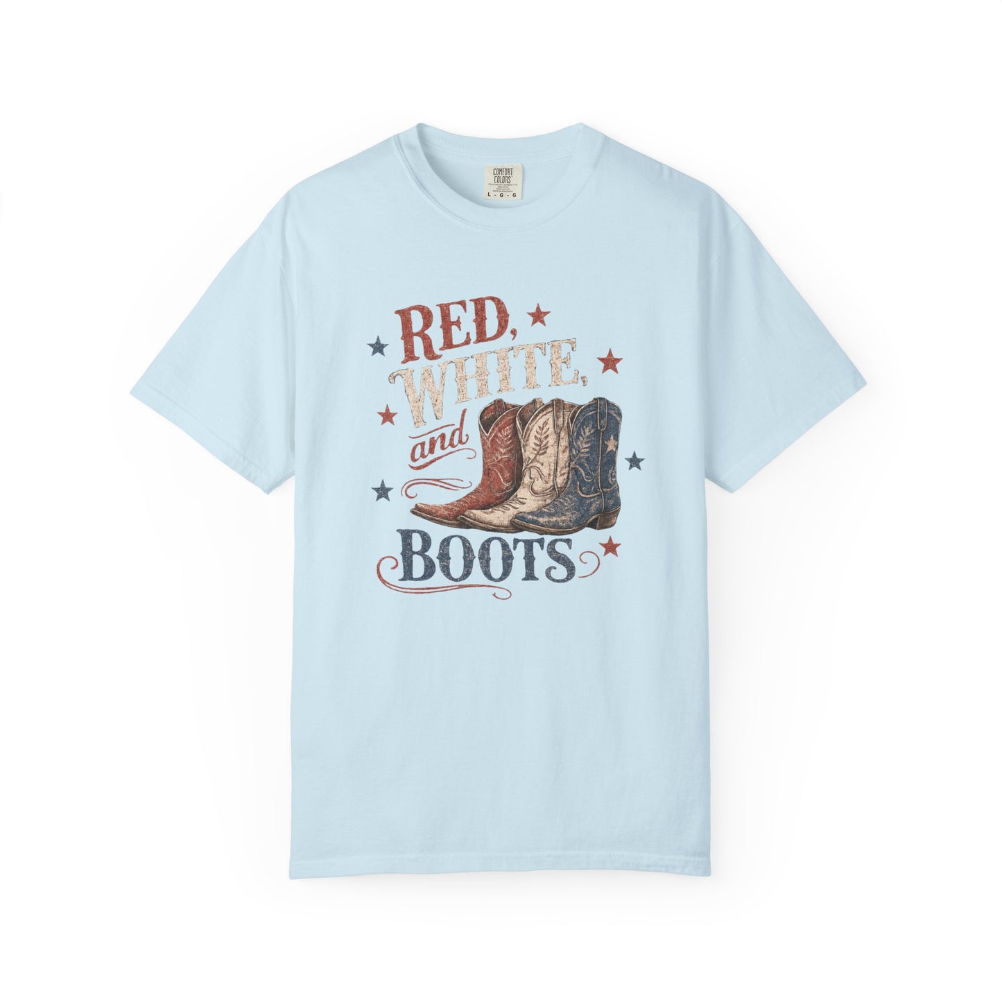 Red White and Boots Vintage Western Graphic Tee