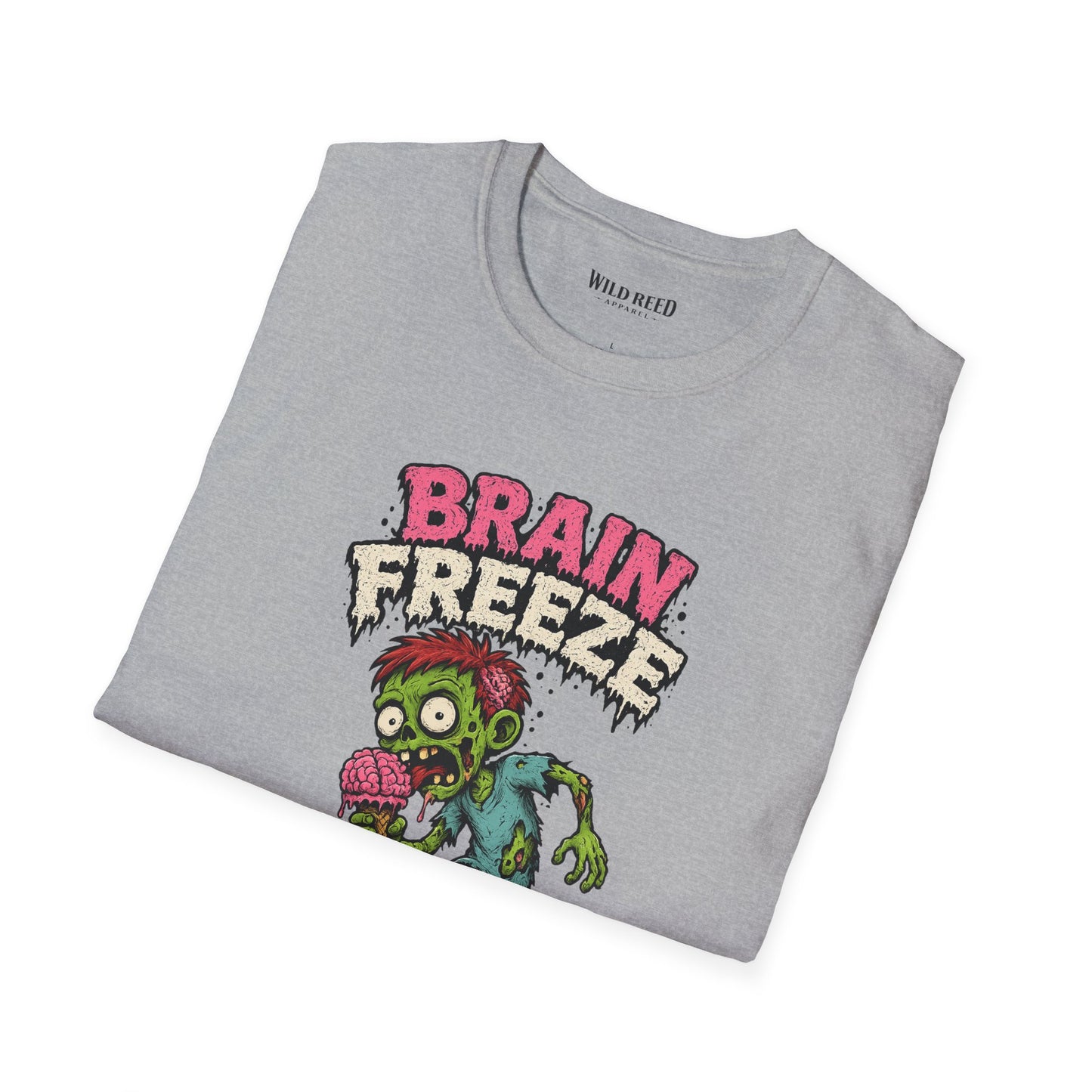 Brain Freeze Funny Zombie Graphic Tee
