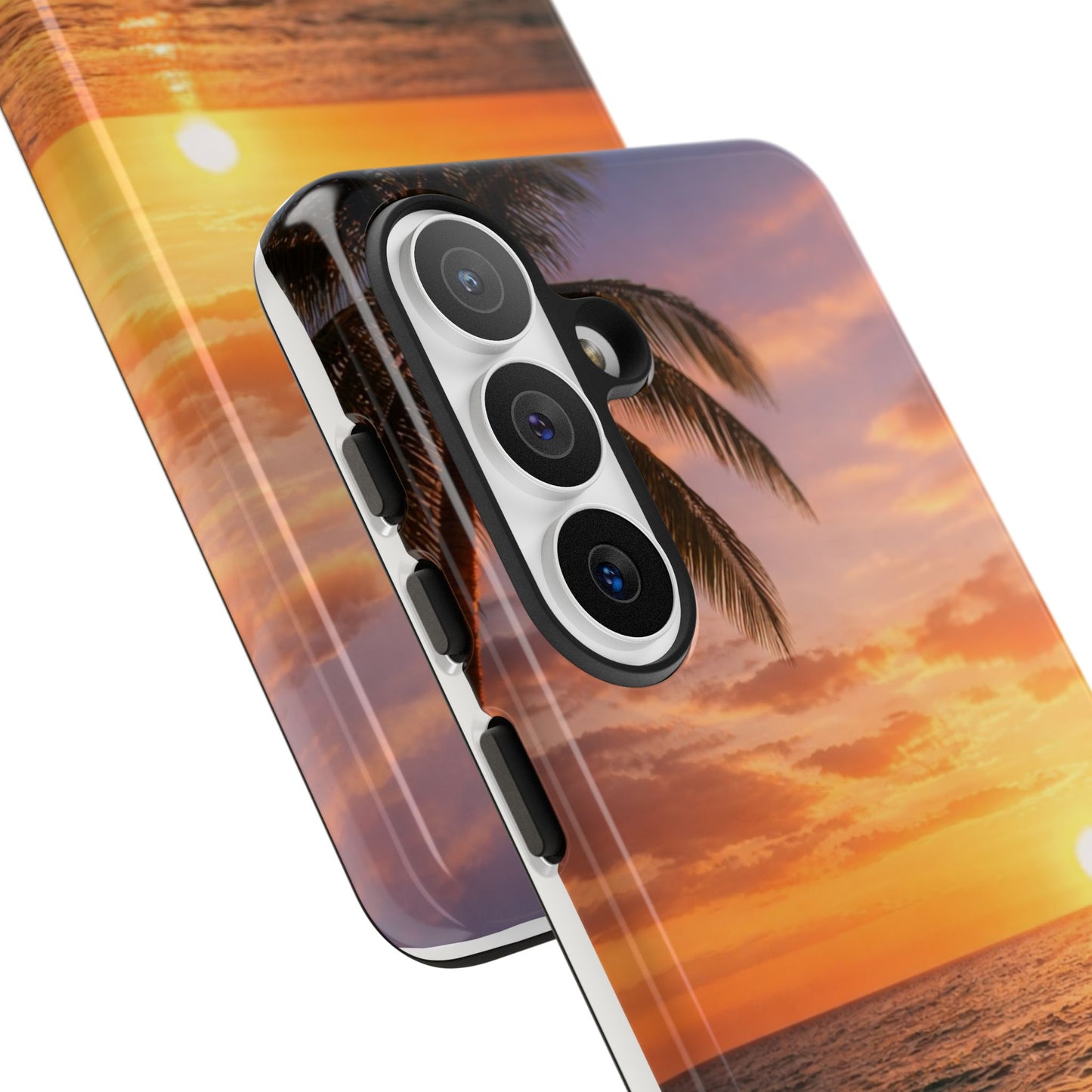 Golden Hour Beach Case — Tropical Palm Sunset Protective Case