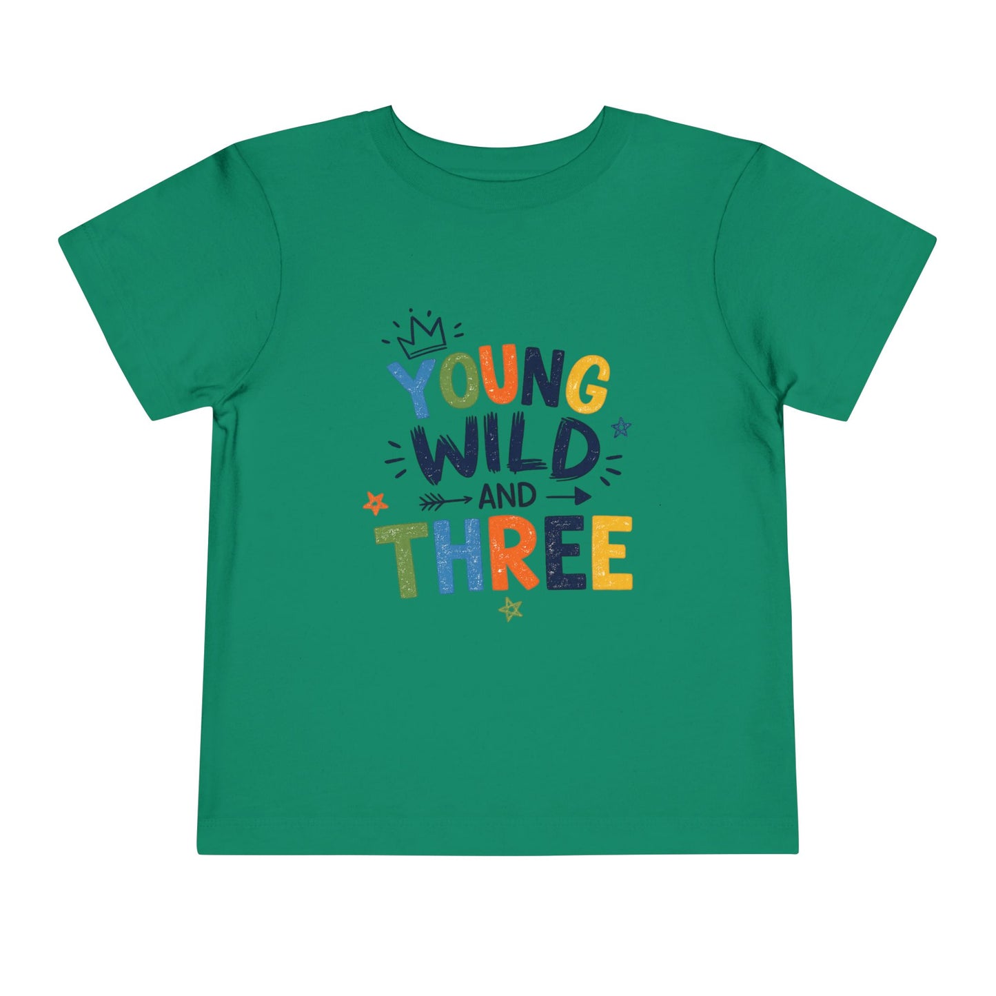 Young Wild and Three Birthday Shirt for Boys | Blue Third Birthday Tee