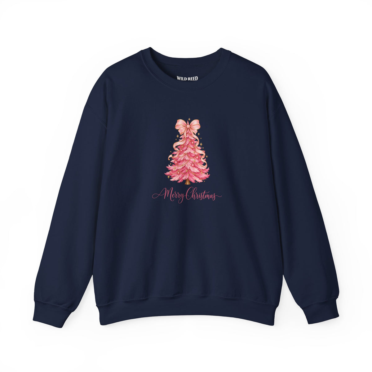 Pink Christmas Tree Sweatshirt | Merry Christmas Holiday Crewneck