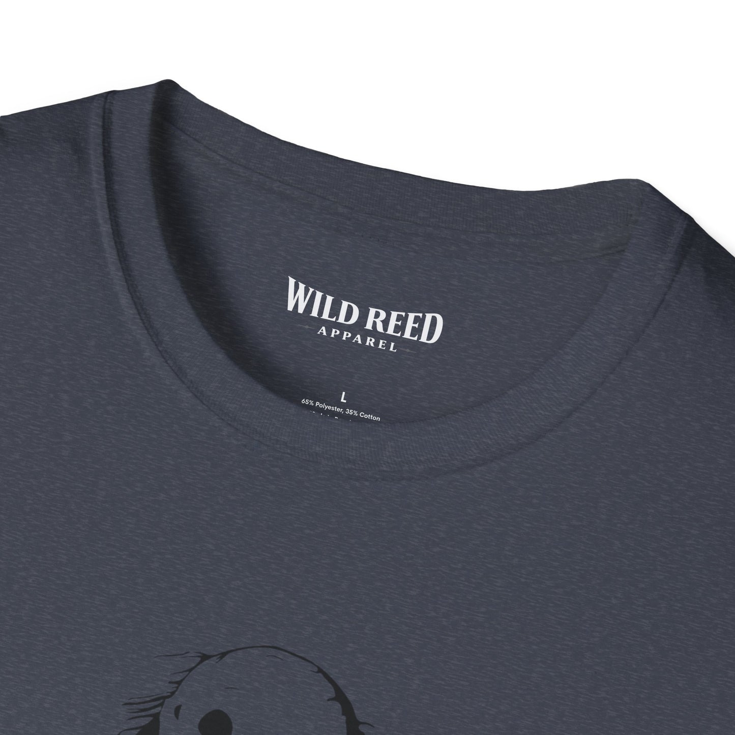 Wild Reed Apparel Creepy Smiley Monster Halloween Shirt | Vintage Horror Graphic Tee