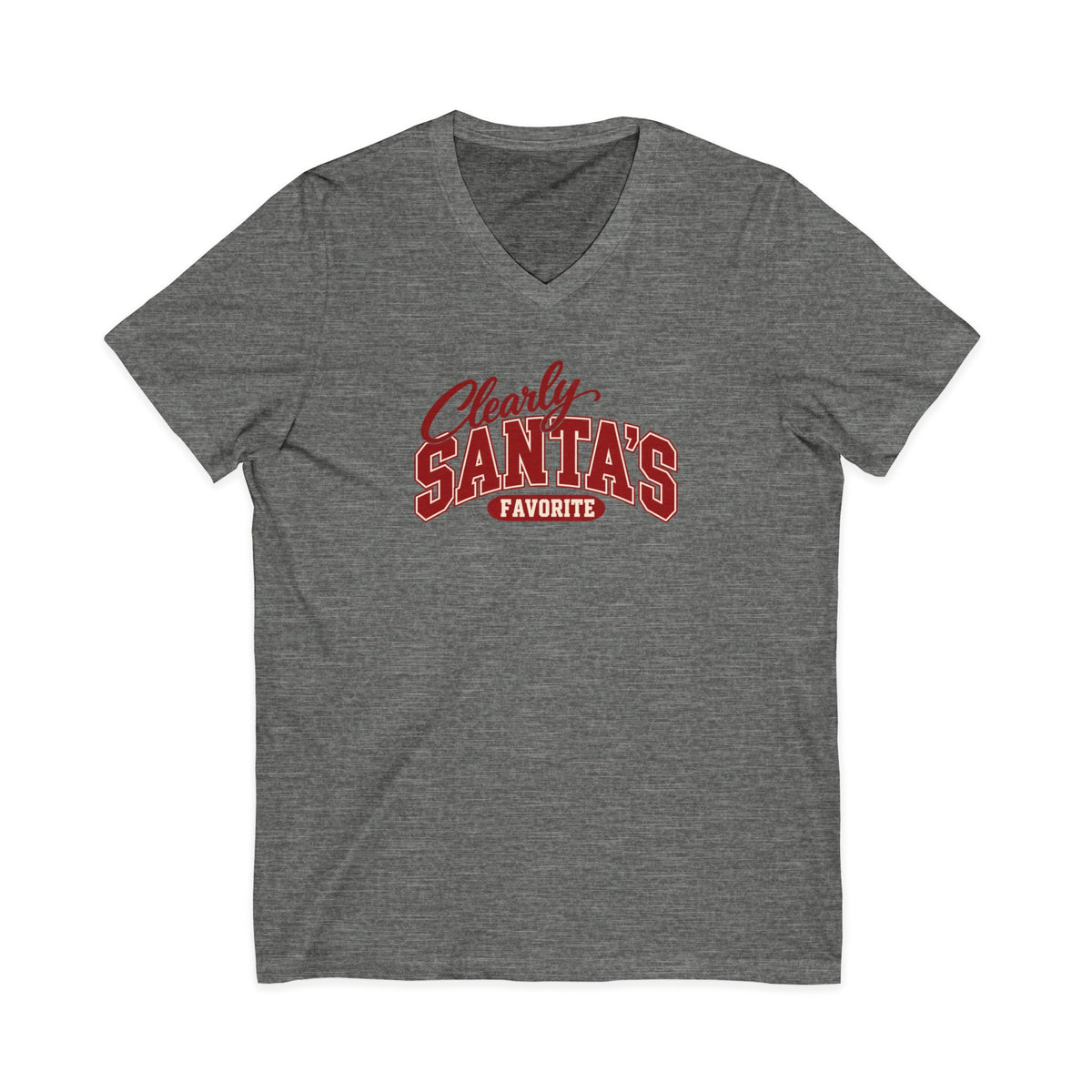 Clearly Santa’s Favorite V-Neck Shirt | Funny Christmas Tee