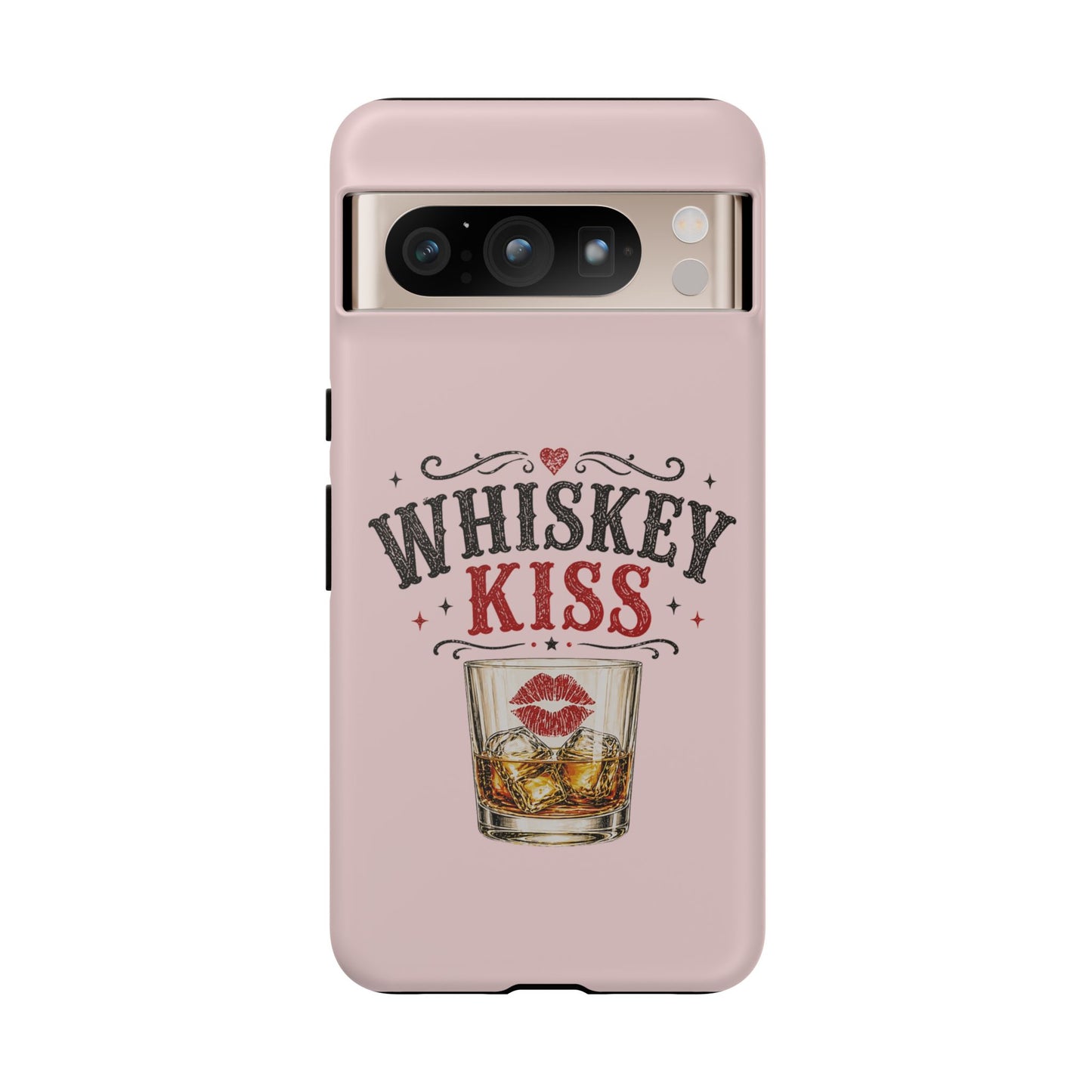 Whiskey Kiss Phone Case, Western Cowgirl Phone Case, Country Girl iPhone & Samsung Case, Cute Whiskey Lover Gift, Matte or Glossy