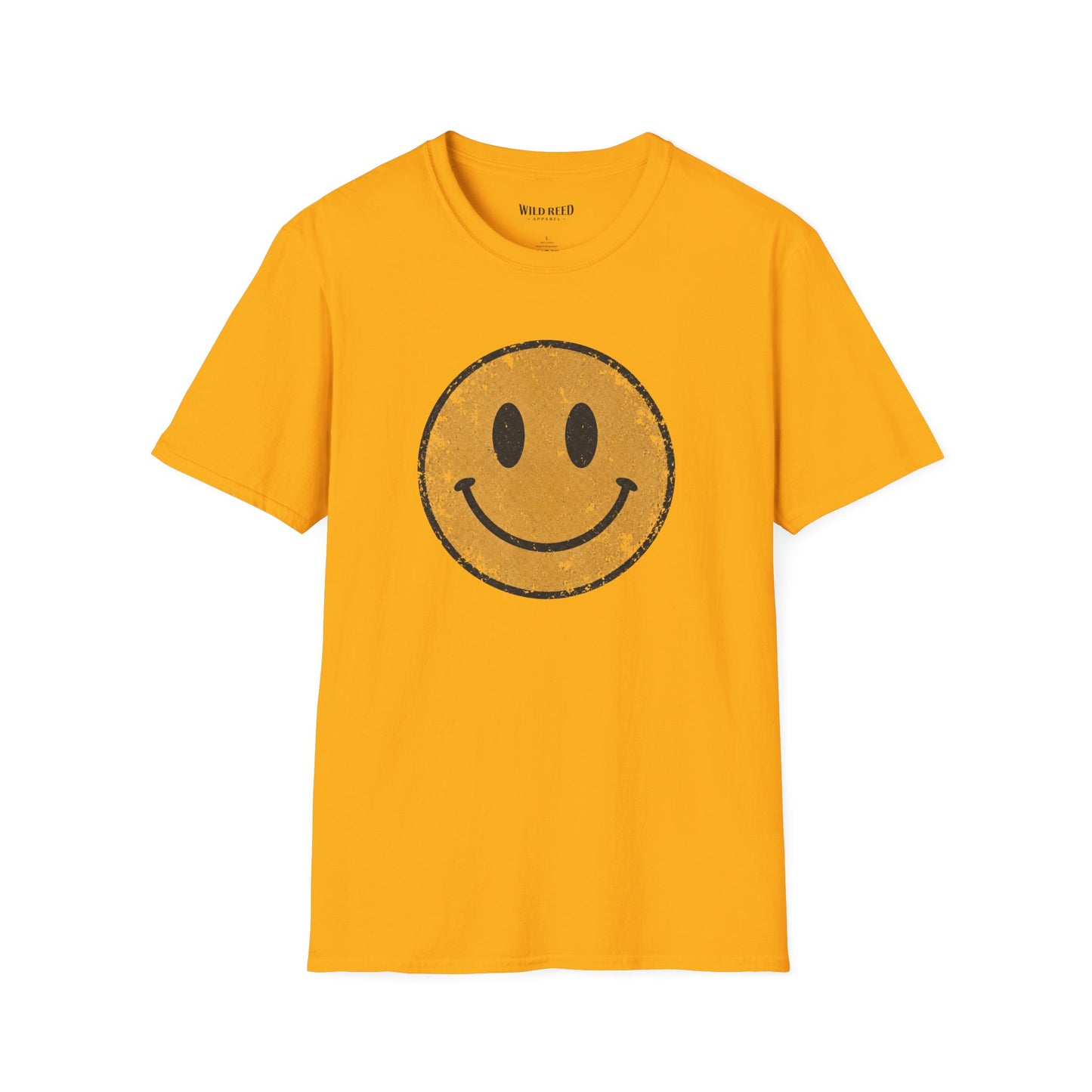 Vintage Distressed Smiley Face Graphic Tee | Retro Happy Face Shirt | Western Boho Aesthetic T-Shirt