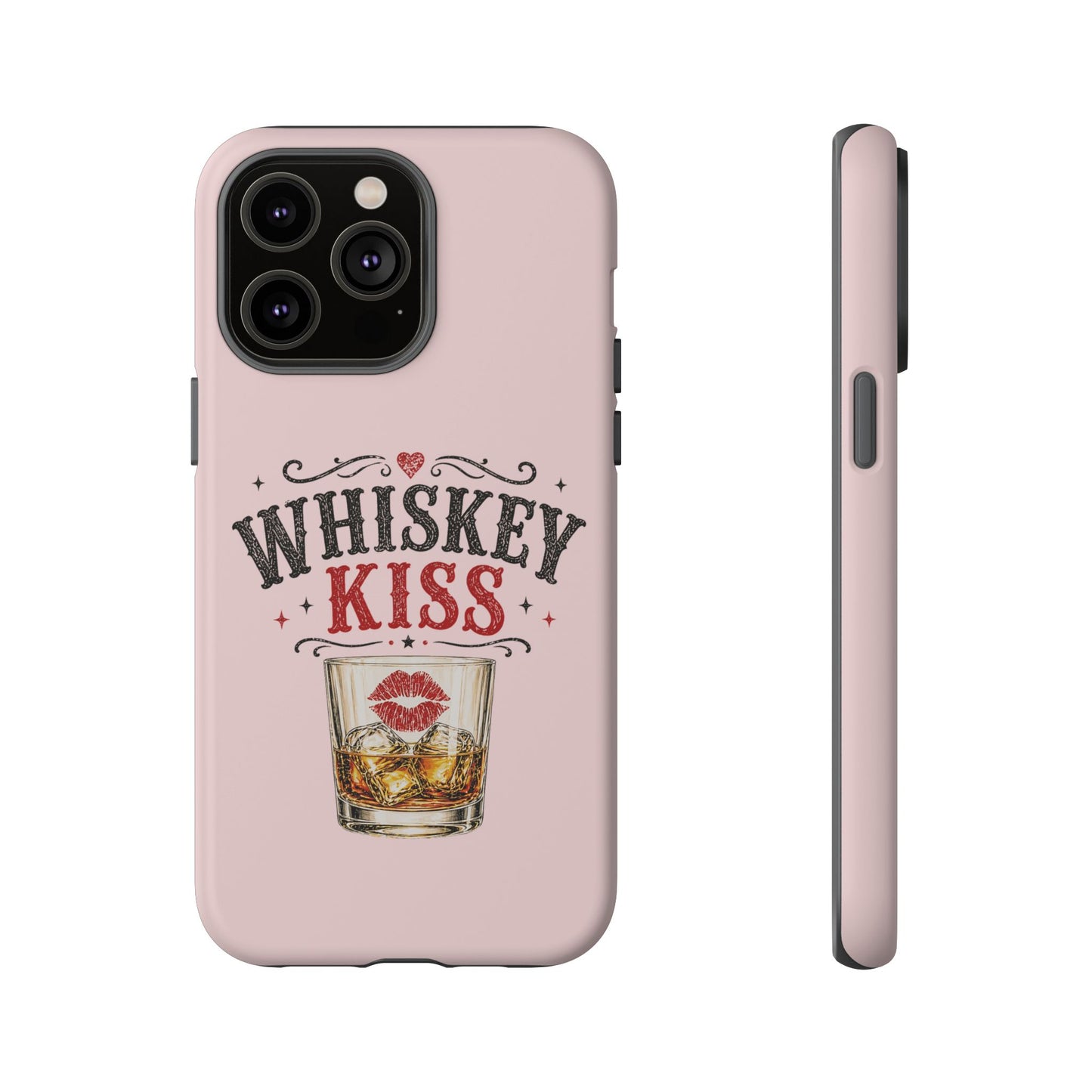 Whiskey Kiss Phone Case, Western Cowgirl Phone Case, Country Girl iPhone & Samsung Case, Cute Whiskey Lover Gift, Matte or Glossy