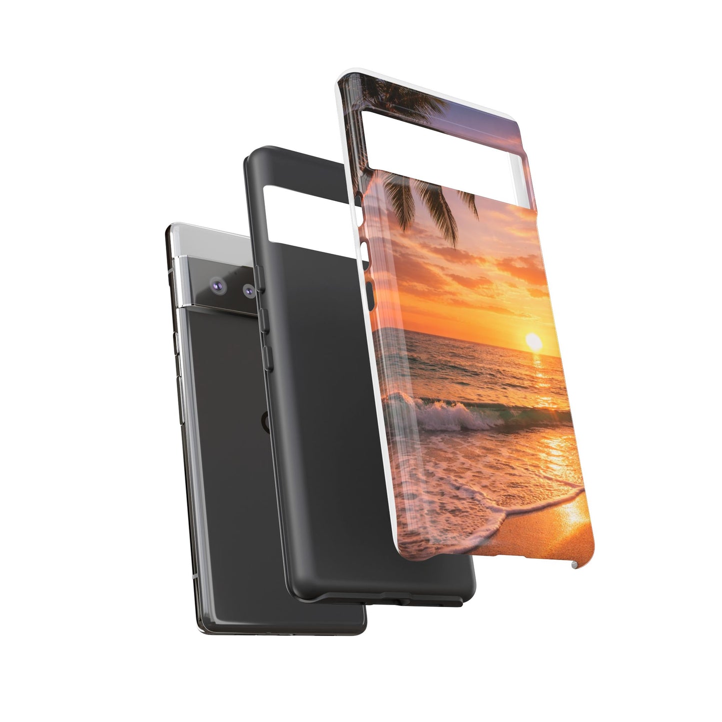 Golden Hour Beach Case — Tropical Palm Sunset Protective Case