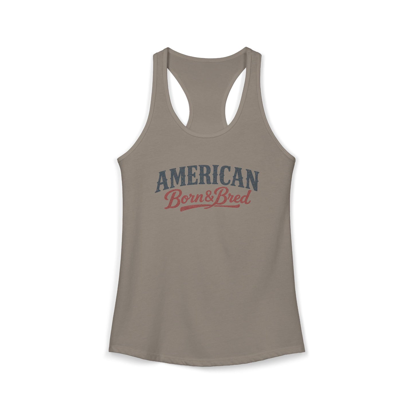 Wild Reed Apparel American Born & Raised Tank Top | Patriotic Vintage Racerback Tank for Women