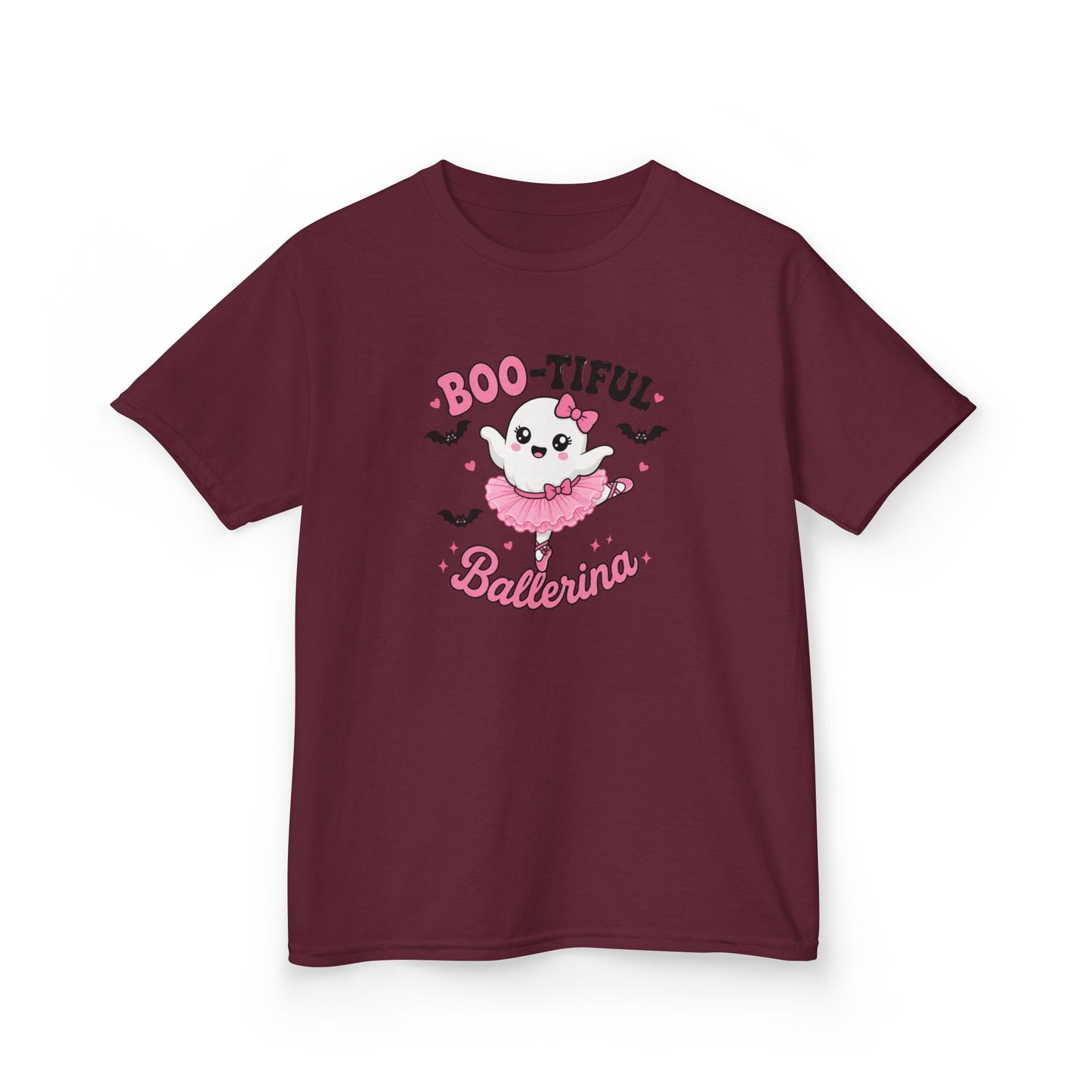 Boo-tiful Ballerina Kids Halloween T-Shirt | Cute Ghost Ballet Tee for Girls
