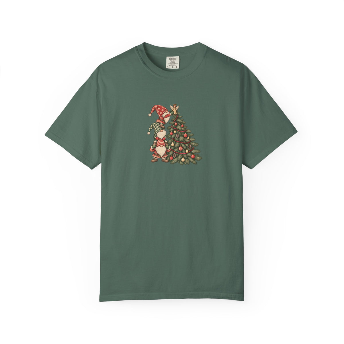Christmas Gnome Graphic Tee | Cute Holiday Comfort Colors Shirt