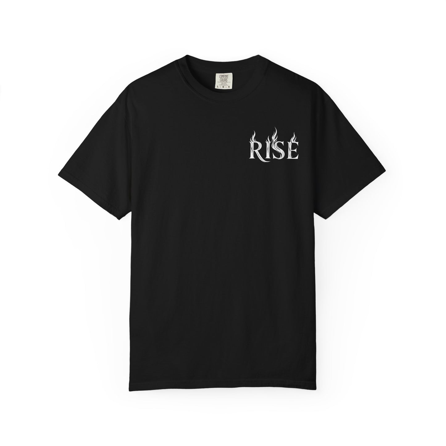 White RISE Phoenix Halo Graphic Tee • Vintage Washed Shirt • Streetwear Comfort Colors 1717 • Wild Reed