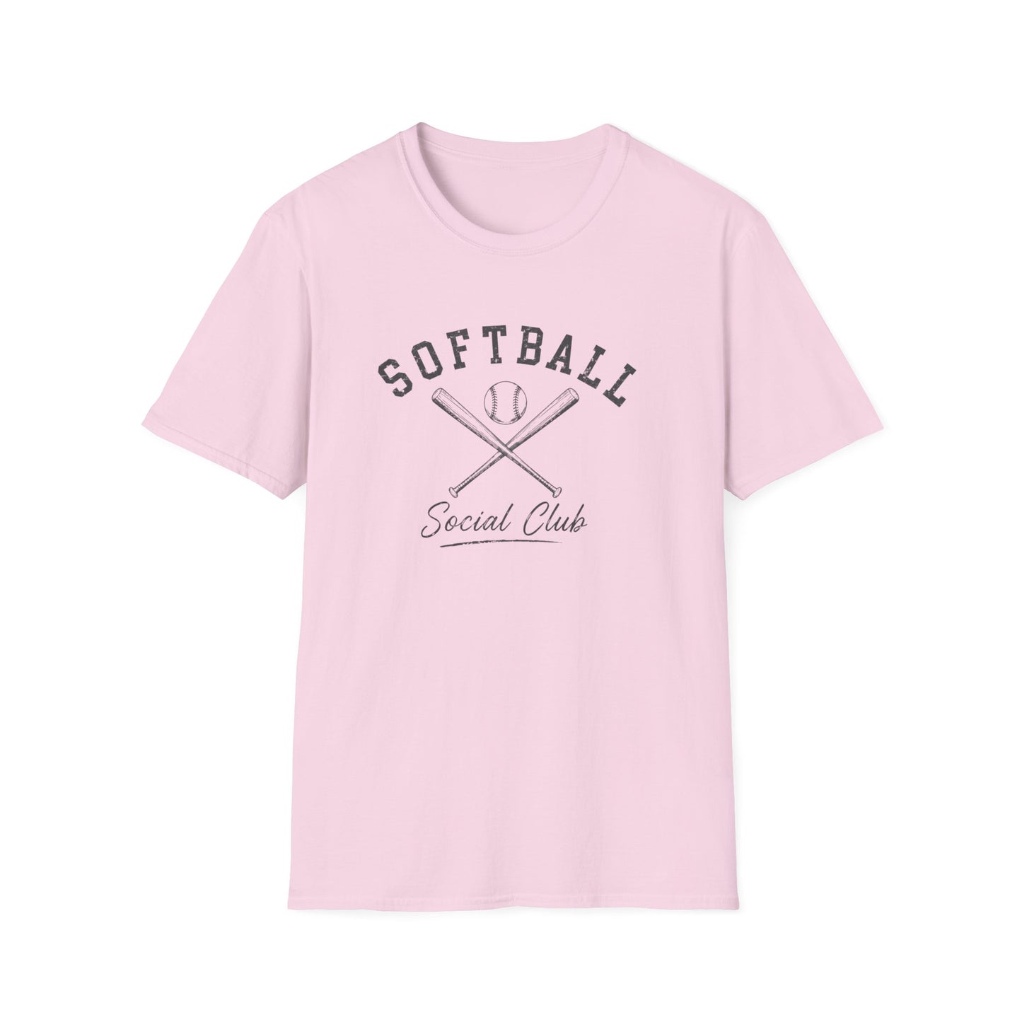 Softball Social Club Graphic Tee | Vintage Athletic Heather Softball Shirt
