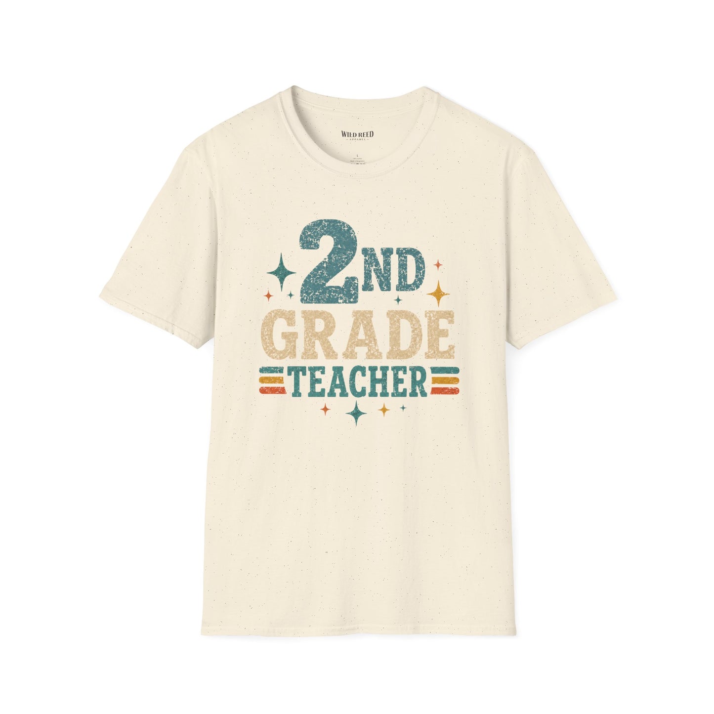 2nd Grade Teacher Shirt | Back to School Teacher Tee | Retro Grade Level Graphic T-Shirt