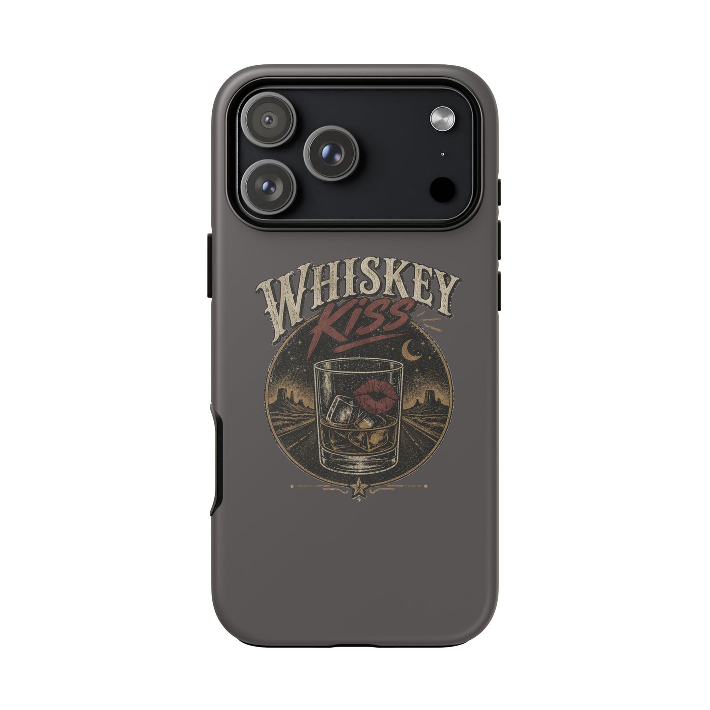 Whiskey Kiss Western Phone Case, Country iPhone & Samsung Case, Rustic Cowgirl or Cowboy Phone Case, Whiskey Lover Gift, Matte or Glossy