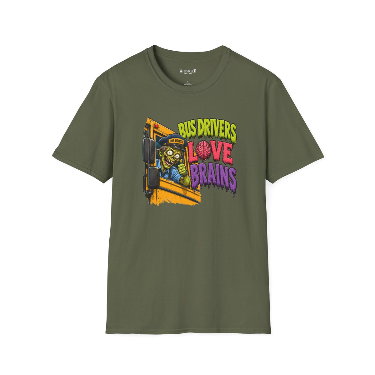 Bus Drivers Love Brains Shirt | Funny Halloween Bus Driver Tee
