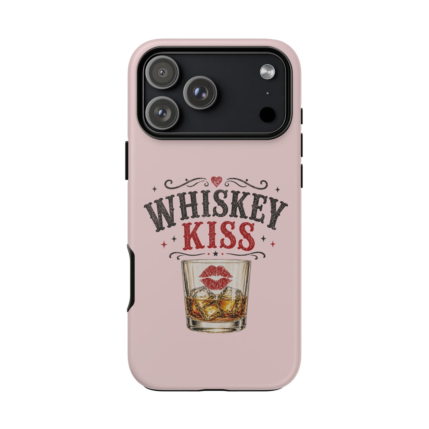 Whiskey Kiss Phone Case, Western Cowgirl Phone Case, Country Girl iPhone & Samsung Case, Cute Whiskey Lover Gift, Matte or Glossy