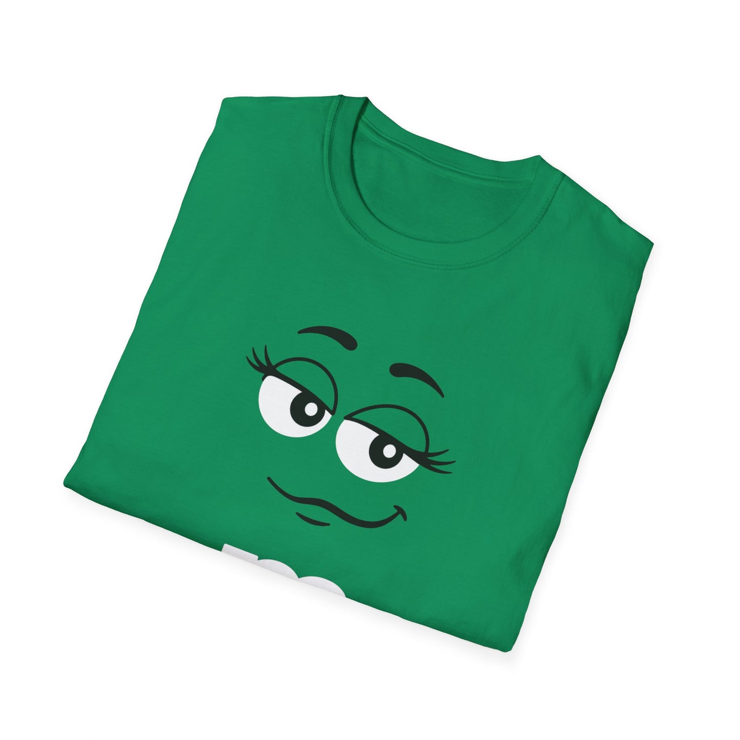 Green Candy Character Graphic Tee | Funny Green Candy Face Shirt | Retro Candy Lover T-Shirt