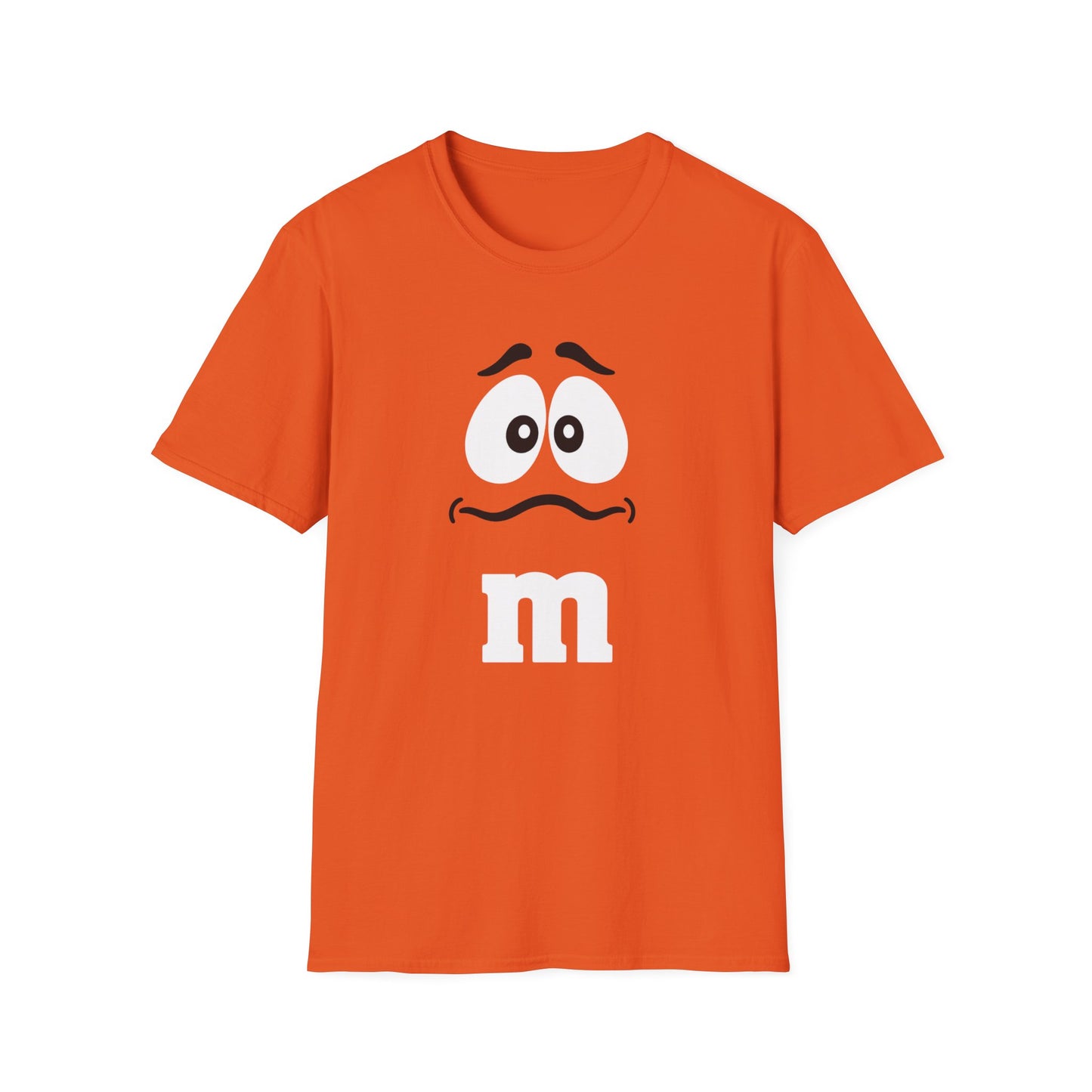 Orange Candy Character Graphic Tee | Funny Orange Candy Face Shirt | Retro Candy Lover T-Shirt
