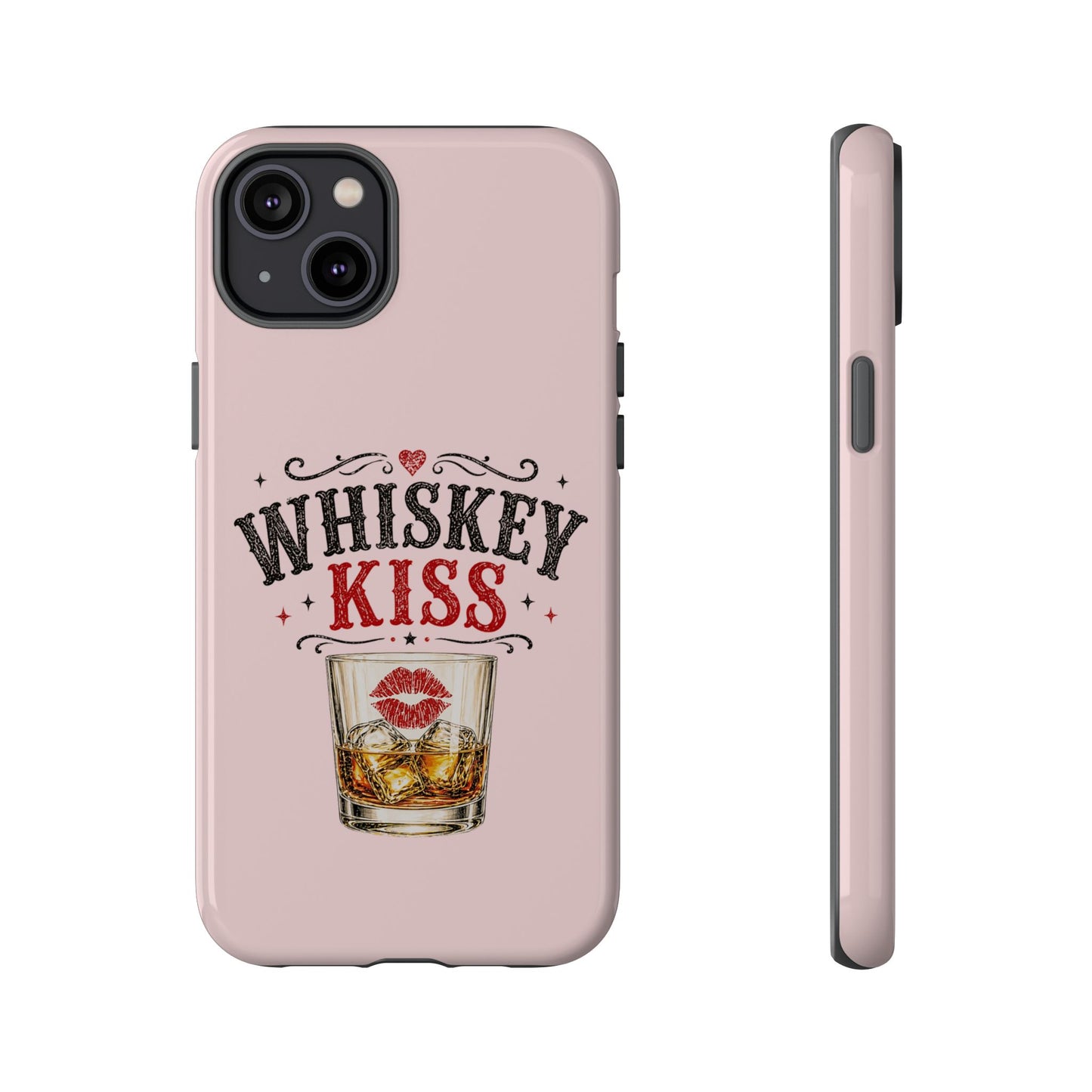 Whiskey Kiss Phone Case, Western Cowgirl Phone Case, Country Girl iPhone & Samsung Case, Cute Whiskey Lover Gift, Matte or Glossy