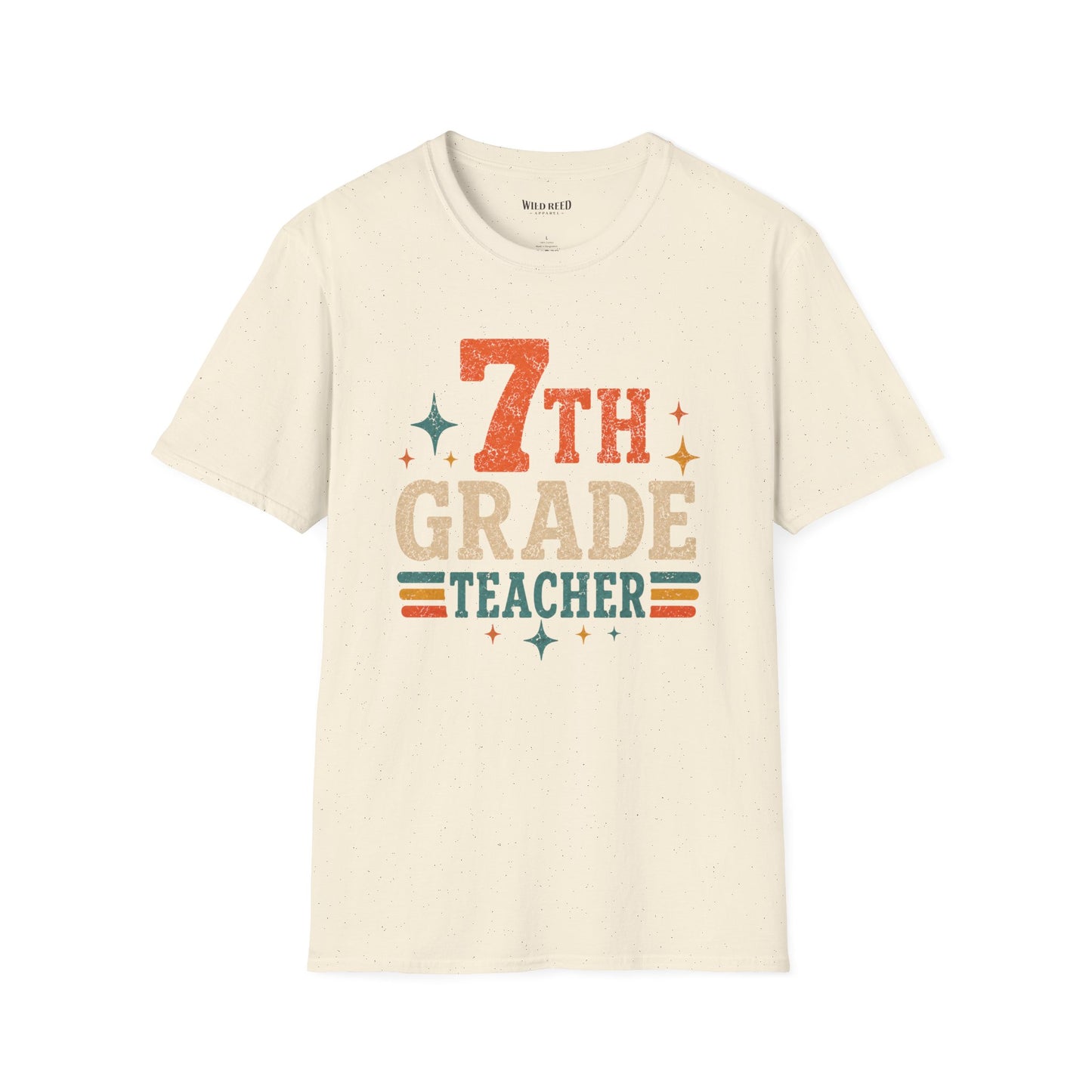7th Grade Teacher Shirt | Back to School Teacher Tee | Retro Grade Level Graphic T-Shirt