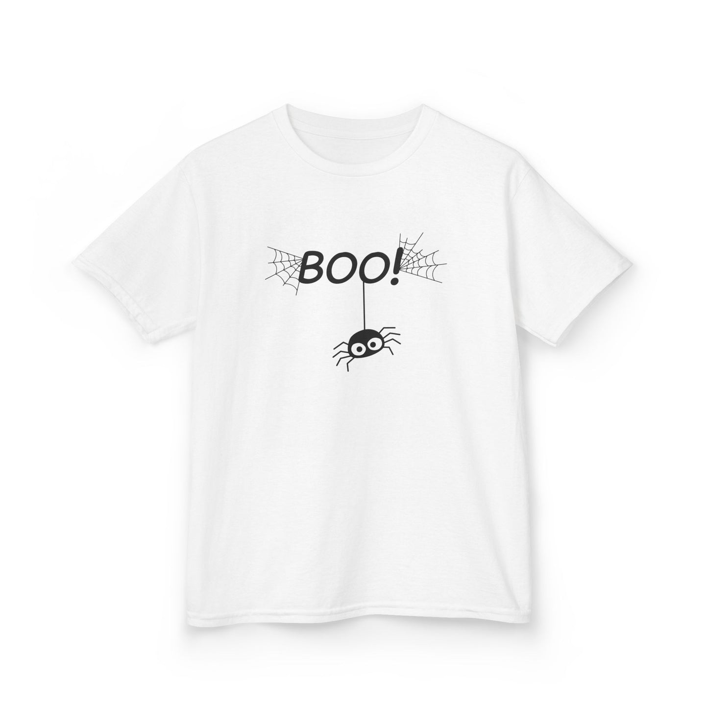 Boo Spider Kids T-Shirt | Cute Halloween Spider Youth Graphic Tee for Boys & Girls