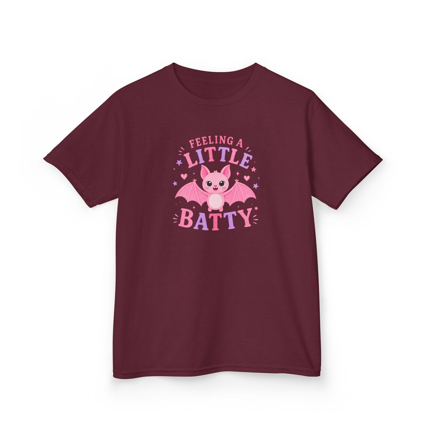 Feeling a Little Batty Pink Kids Halloween T-Shirt