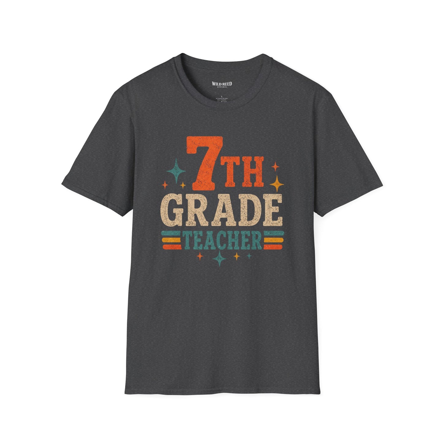 7th Grade Teacher Shirt | Back to School Teacher Tee | Retro Grade Level Graphic T-Shirt