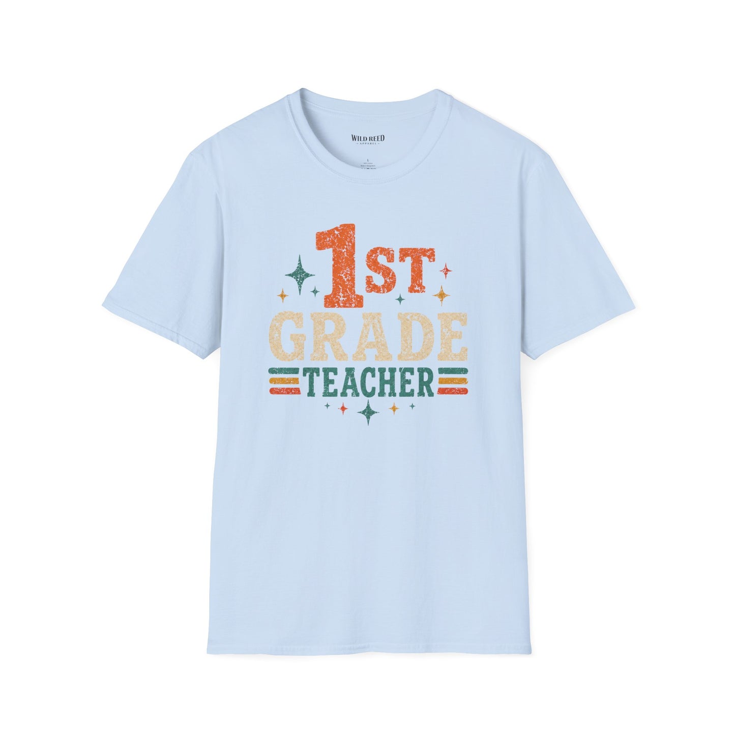 1st Grade Teacher Shirt | Back to School Teacher Tee | Retro Grade Level Graphic T-Shirt