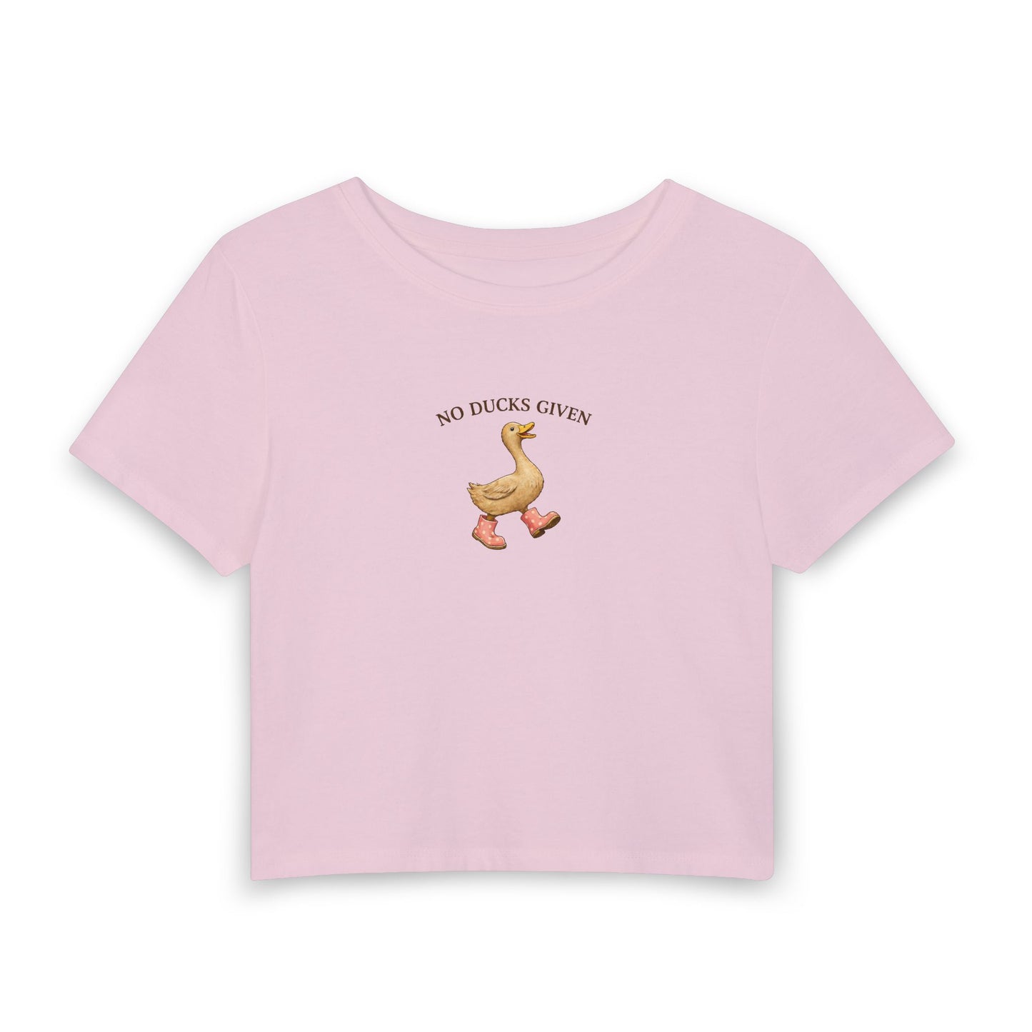 Bauchfreies T-Shirt „No Ducks Given“ – Süßer Enten-Print