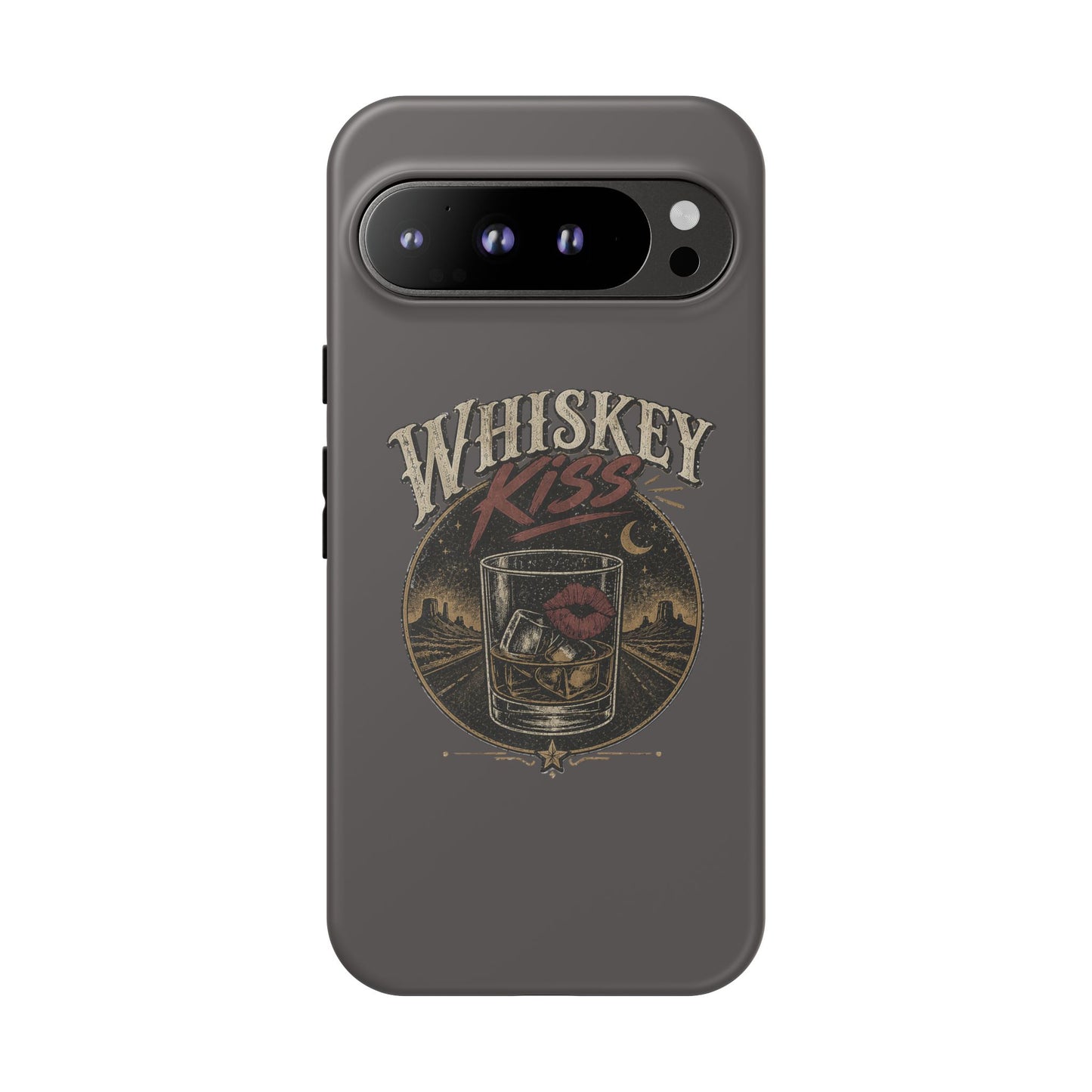 Whiskey Kiss Western Phone Case, Country iPhone & Samsung Case, Rustic Cowgirl or Cowboy Phone Case, Whiskey Lover Gift, Matte or Glossy