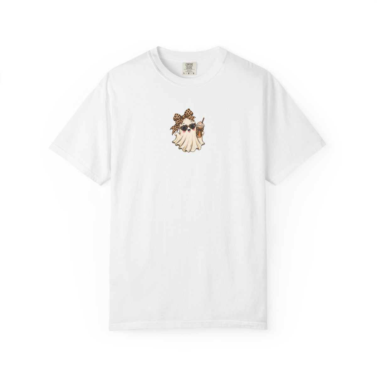 Leopard Ghost Halloween Comfort Colors Tee